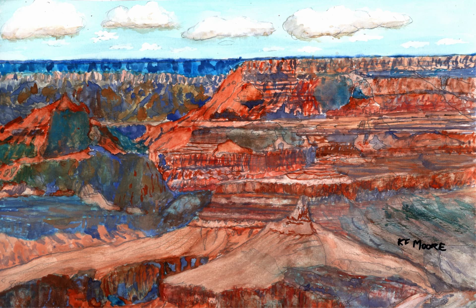 Grand Canyon Vista - Kenneth Frank Moore