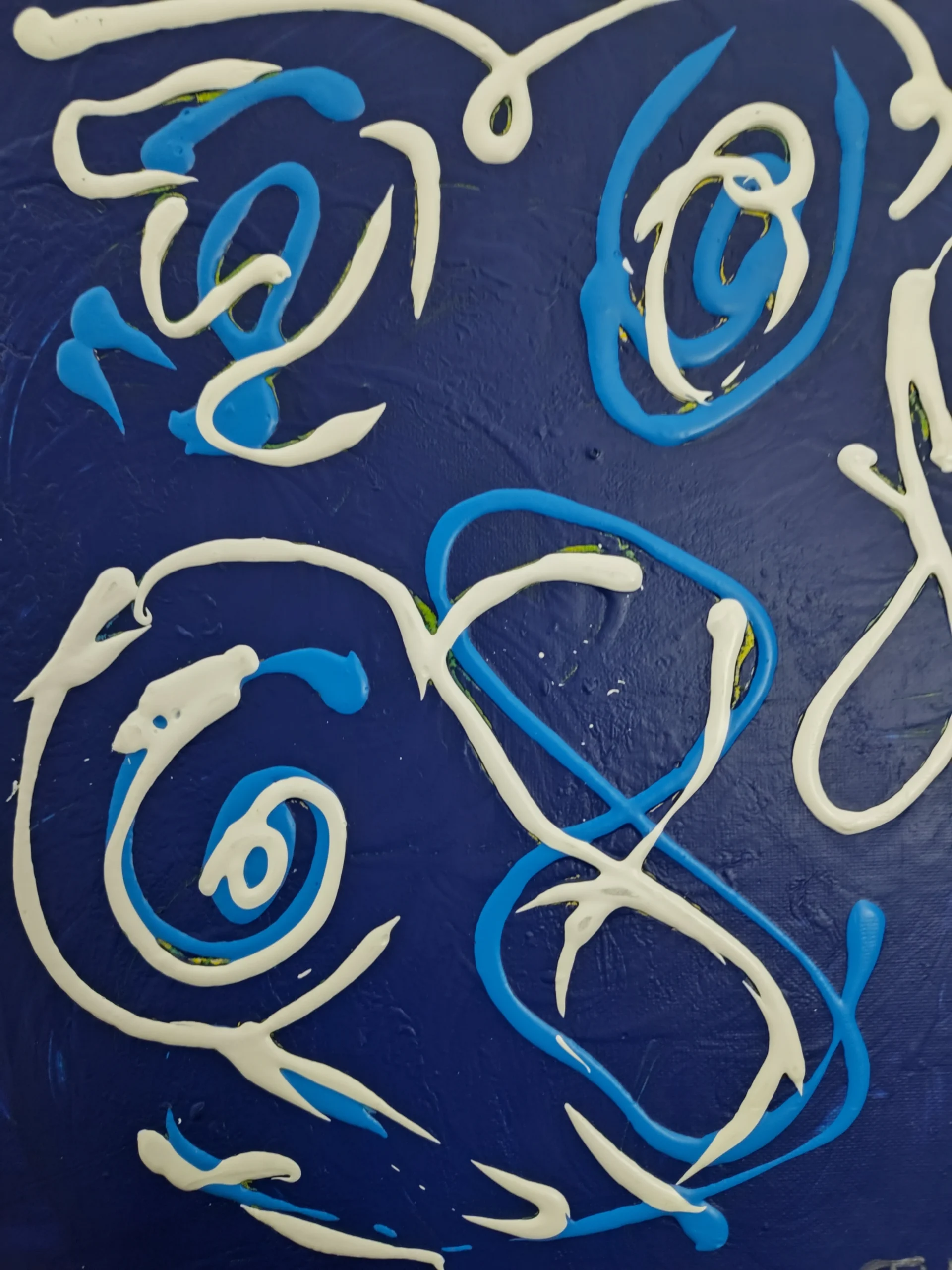 Blue & White Abstract
