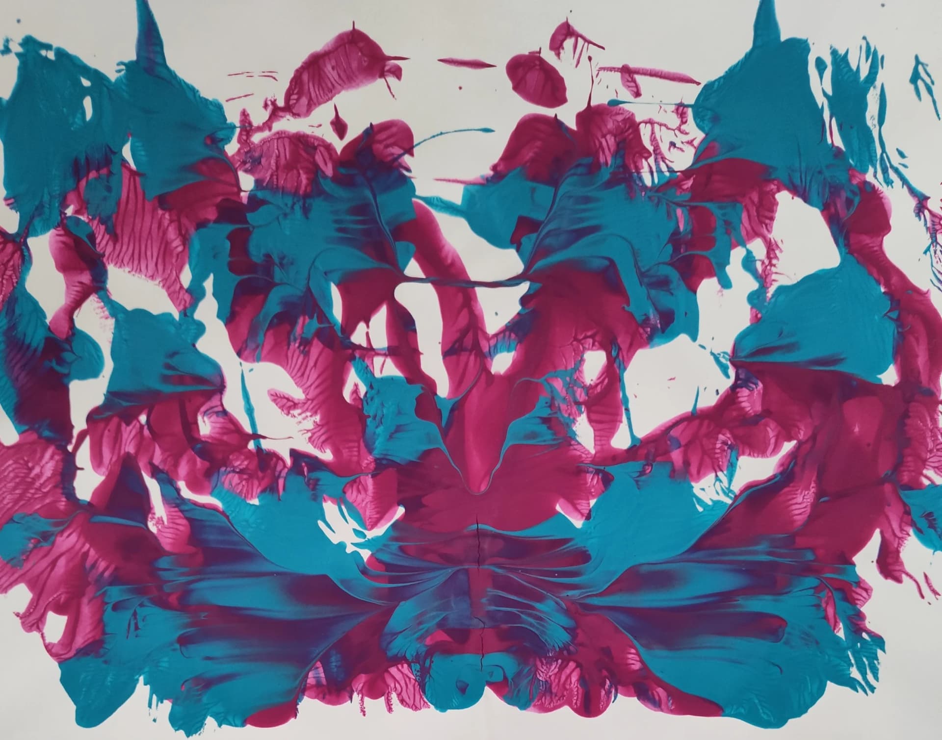 Pink & Blue Abstract - Jean Marie Patty 