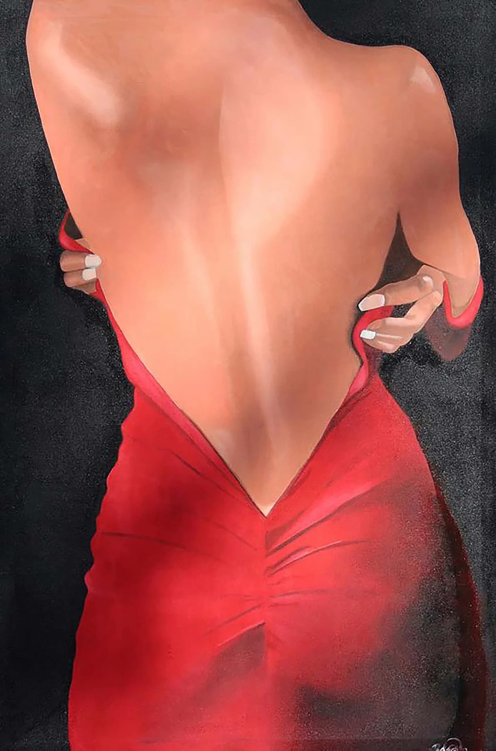 woman in red dress - Ralph Beach