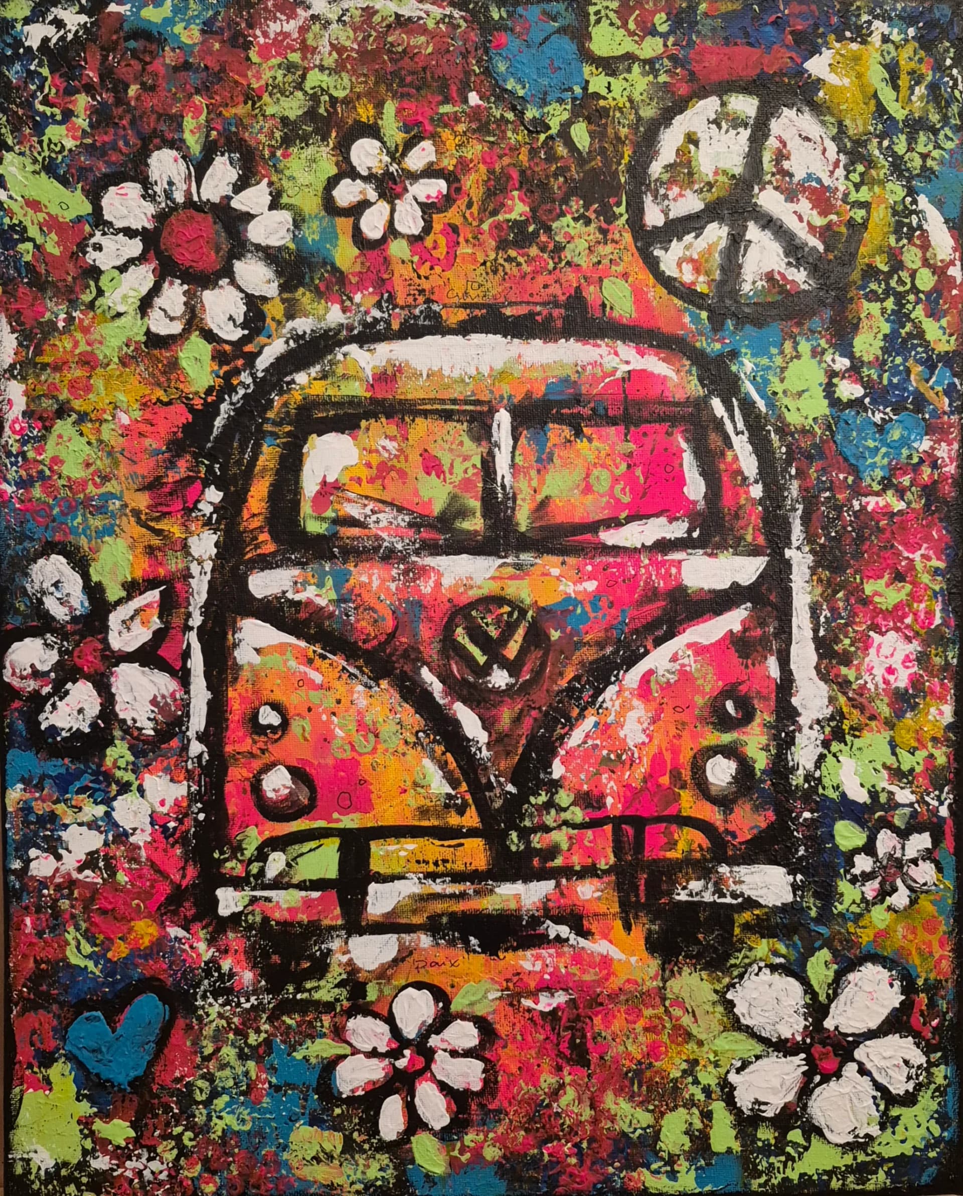 Van hippie coloré - Maristine