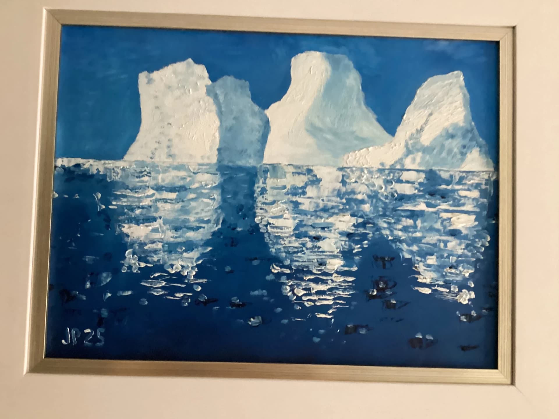 Icebergs sur mer calme à Terre-neuve - Jean Paré