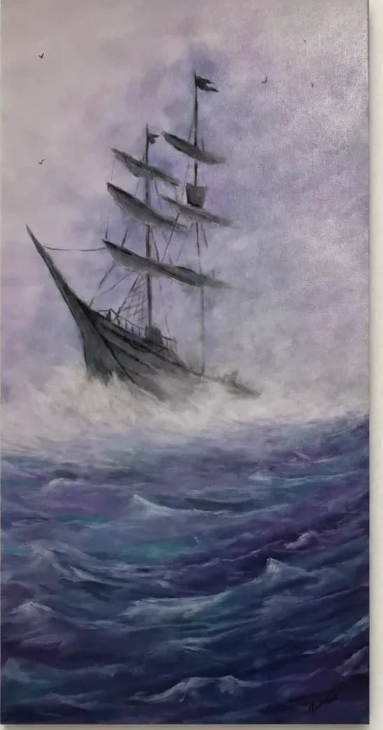 Sailboat in the mist