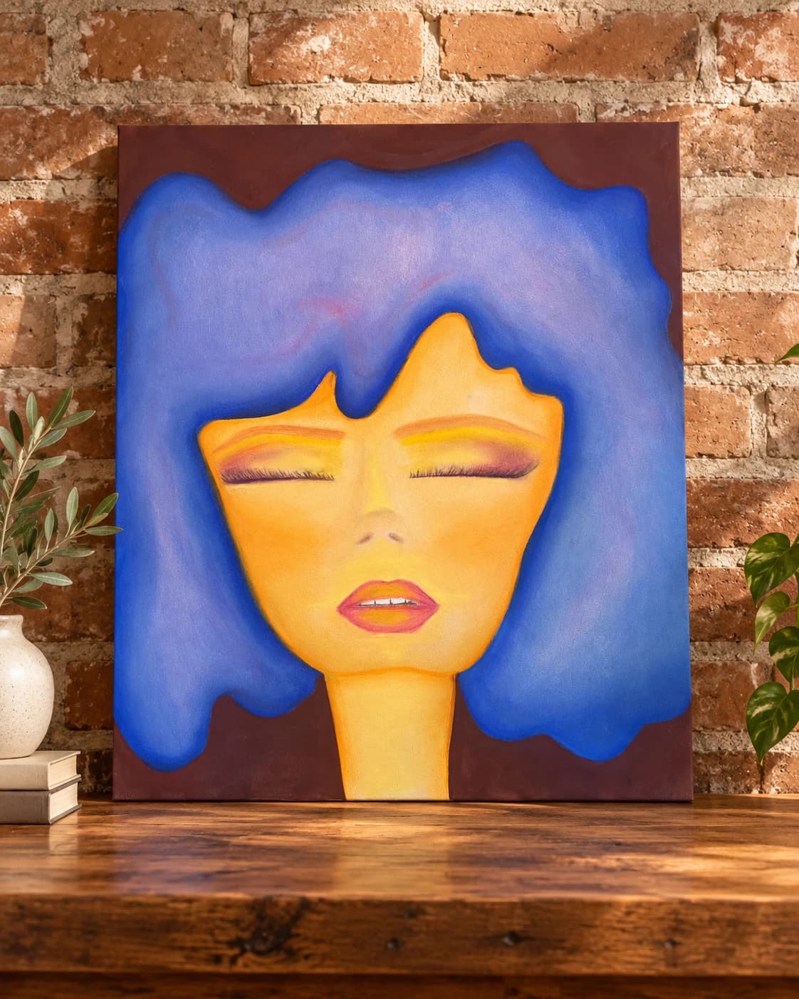 Visage aux cheveux bleus - Babel