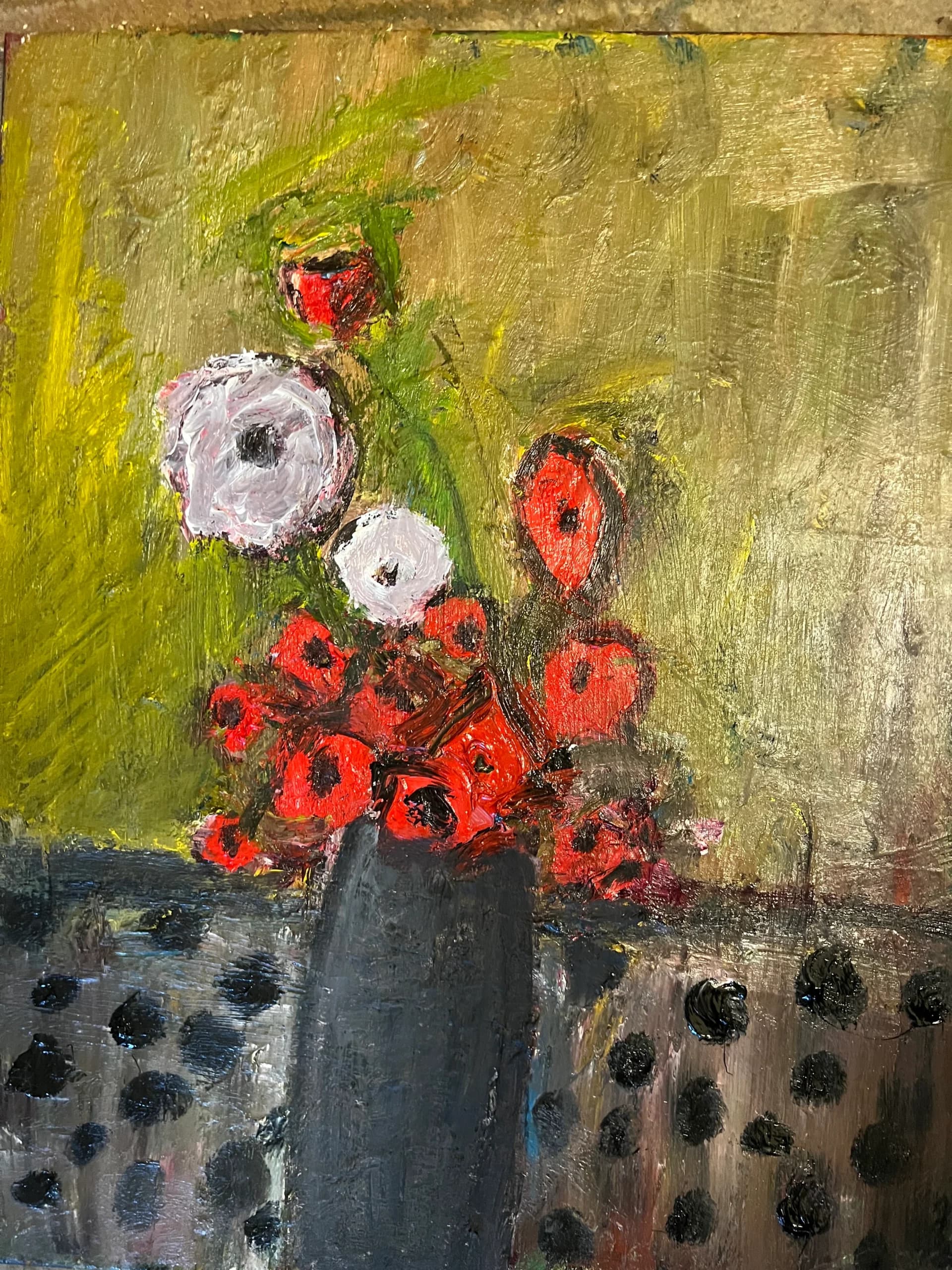 Abstract Floral Red