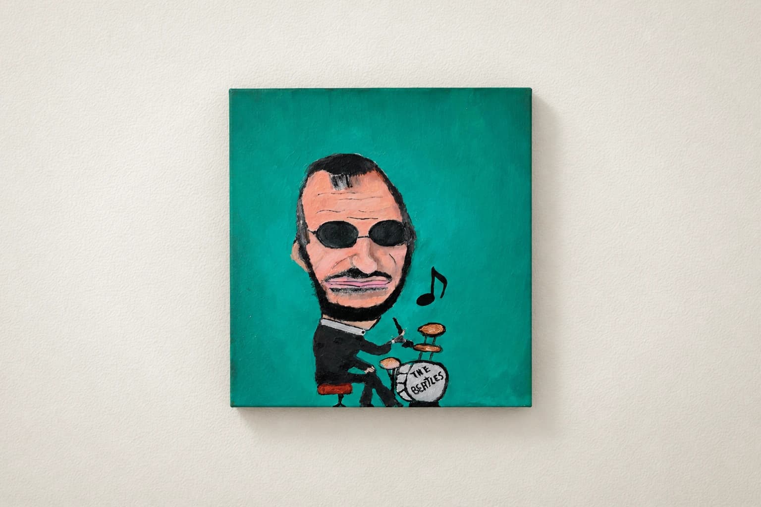 Caricature de batteur des Beatles - Abie