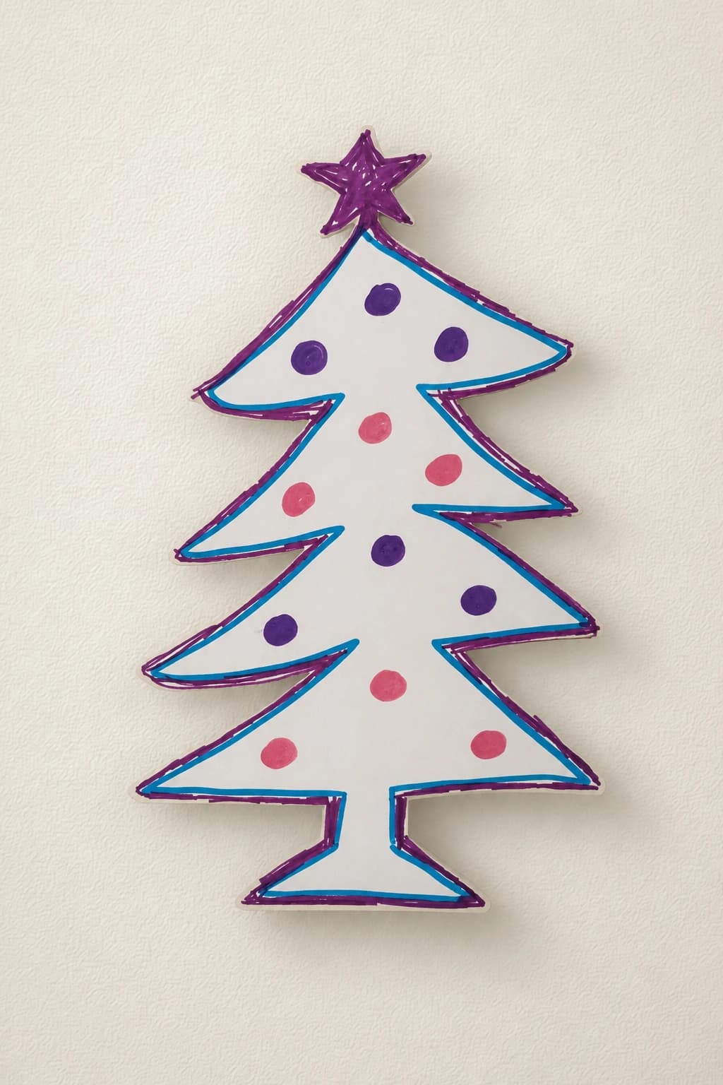 Purple & Blue Christmas Tree - Marie Patty