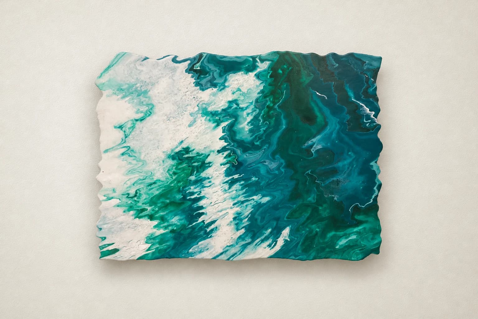 Flowing Green and Blue Waves