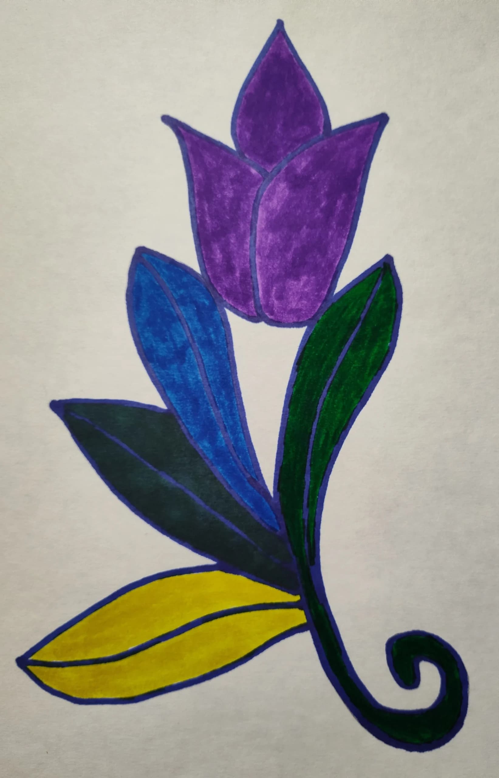 Colorful Stylized Flower