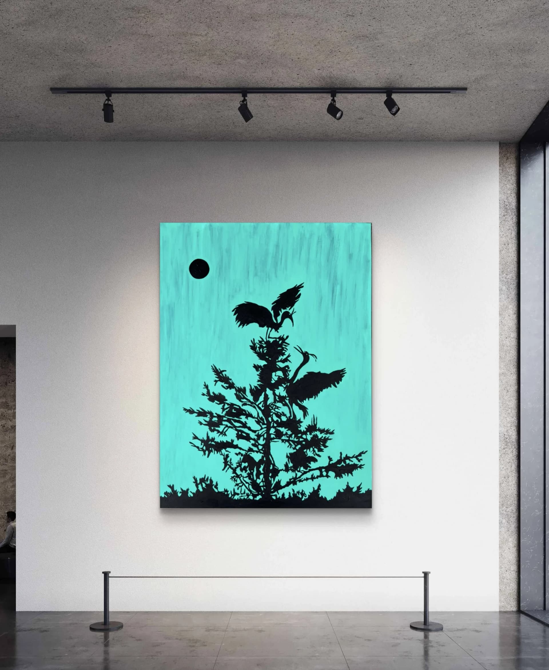 Birds on Turquoise Tree