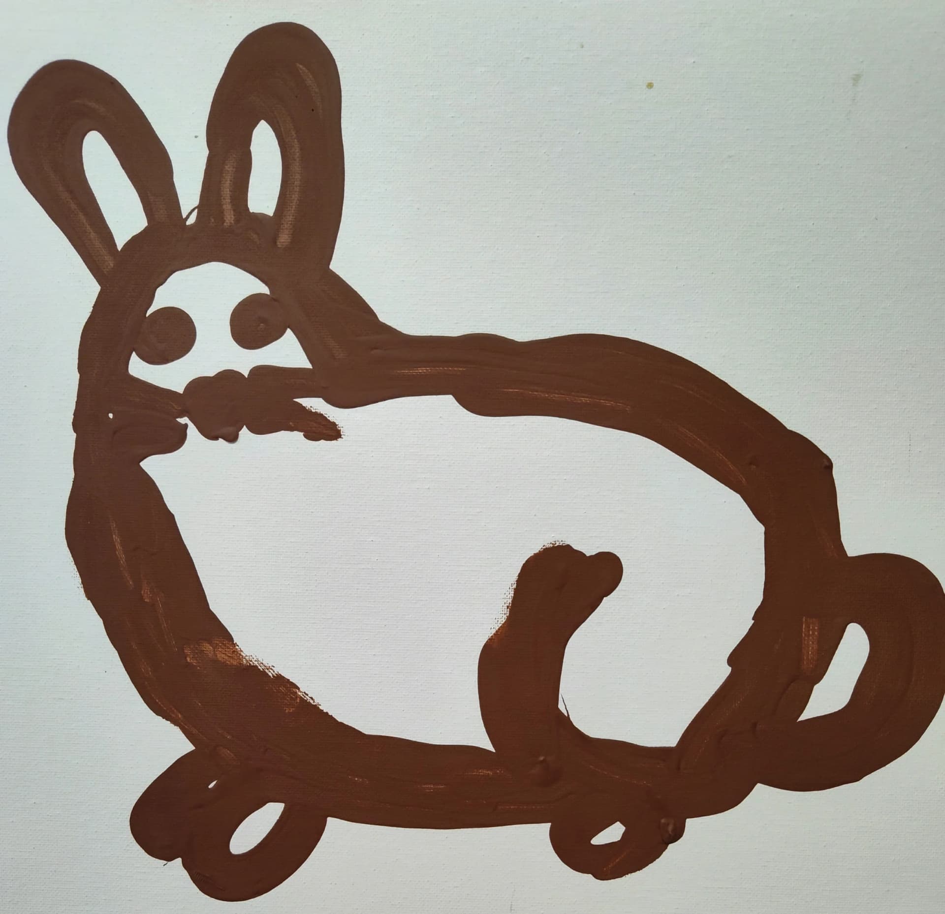 Lapin au trait épais