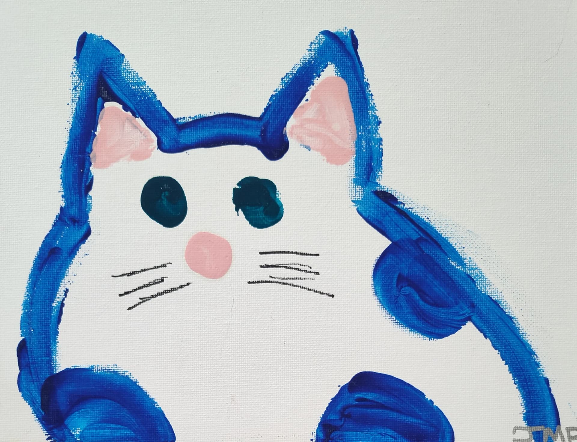 Chat stylisé bleu