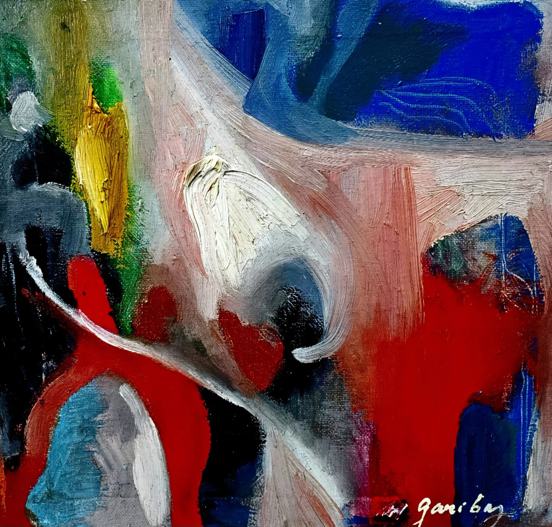 Composition abstraite colorée