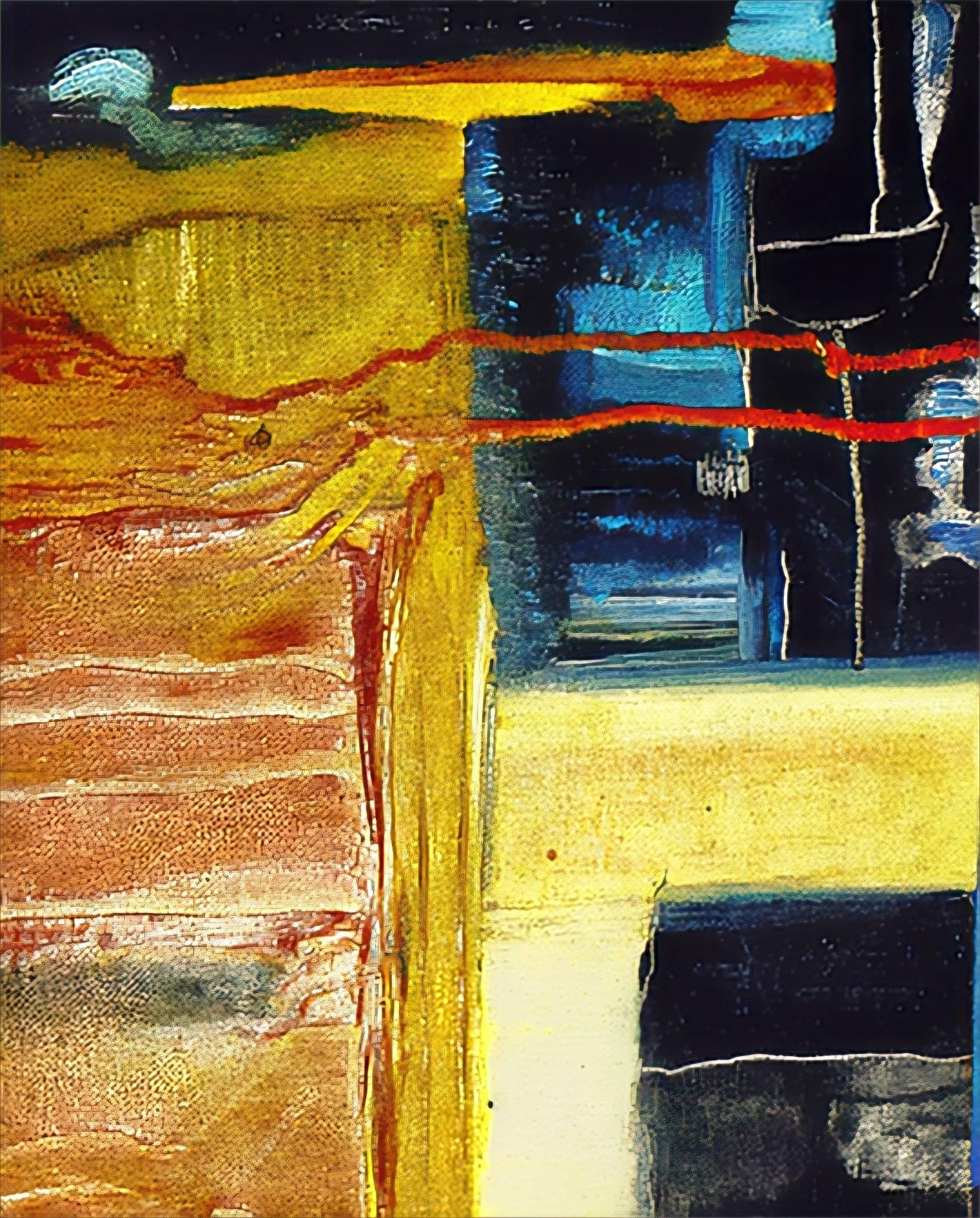 Composition abstraite aux couleurs vives