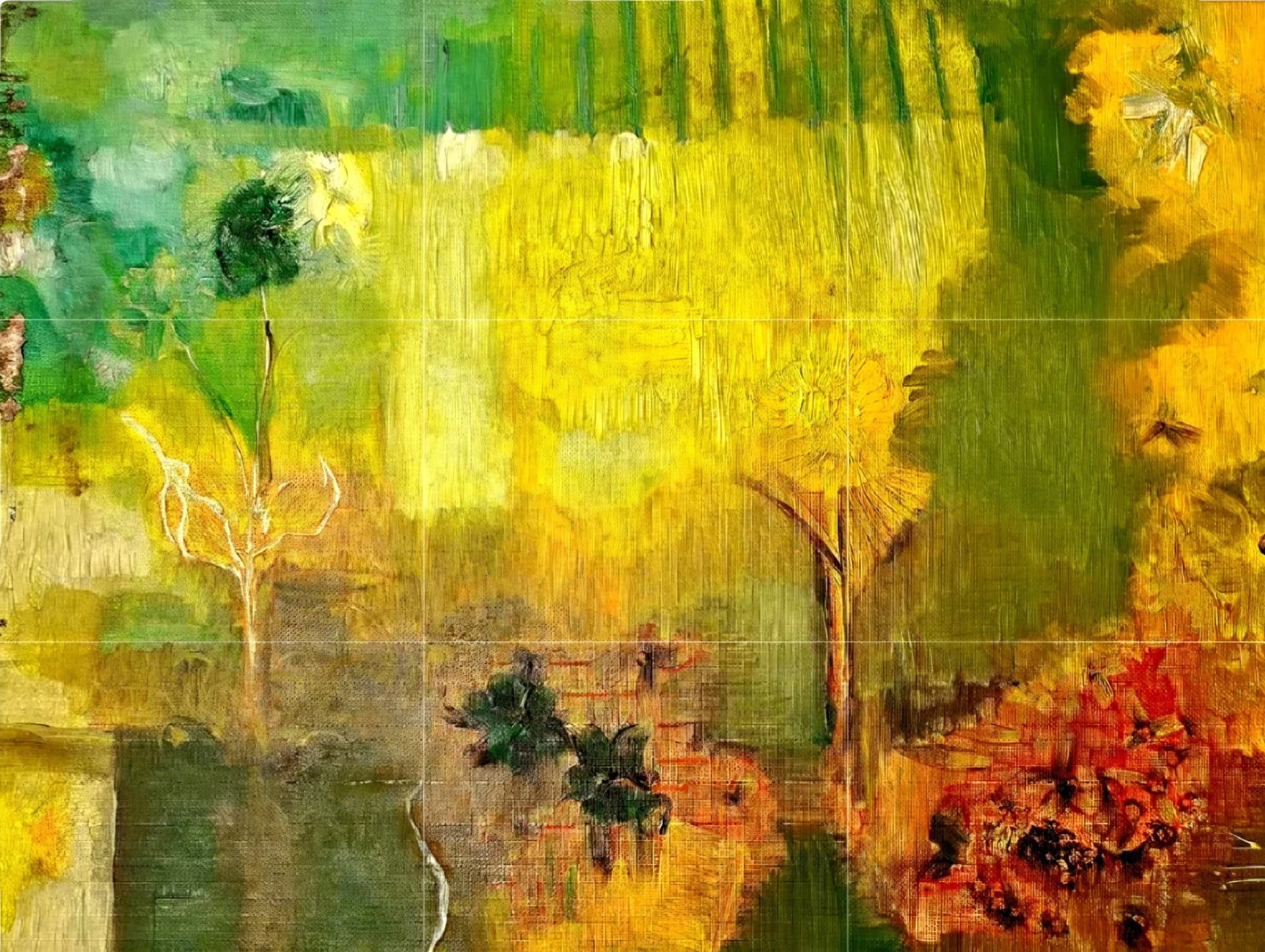 Paysage aux teintes jaunes