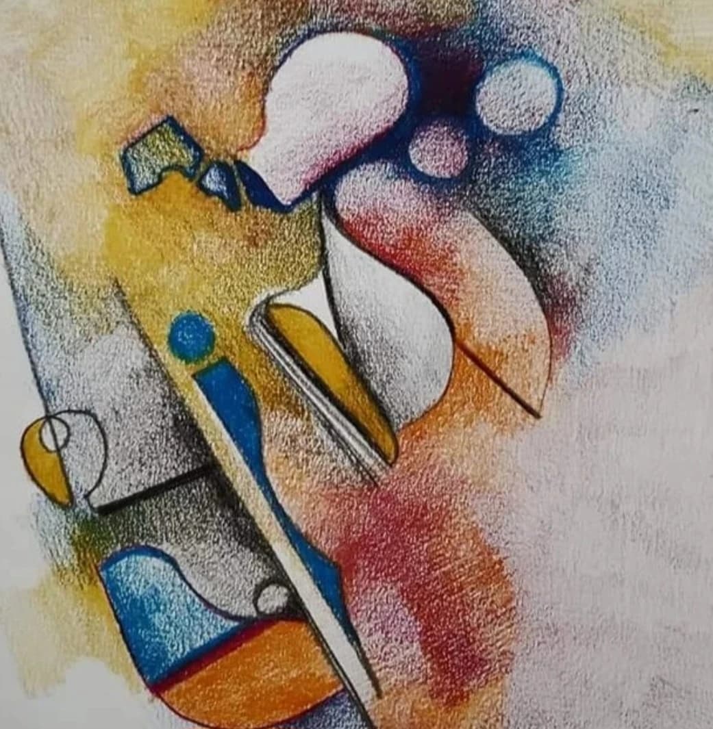 Composition abstraite colorée