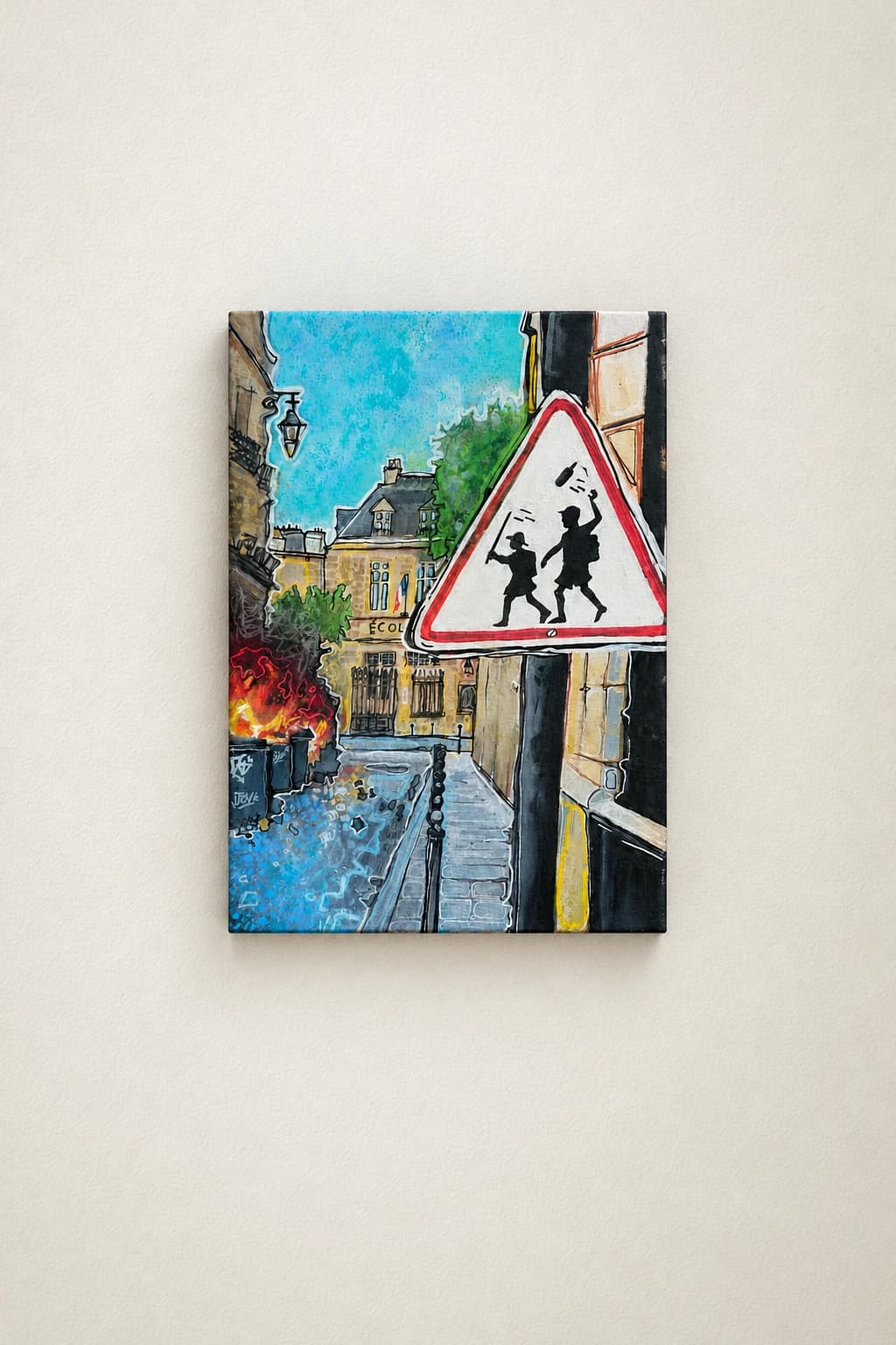 Children Crossing Sign in City