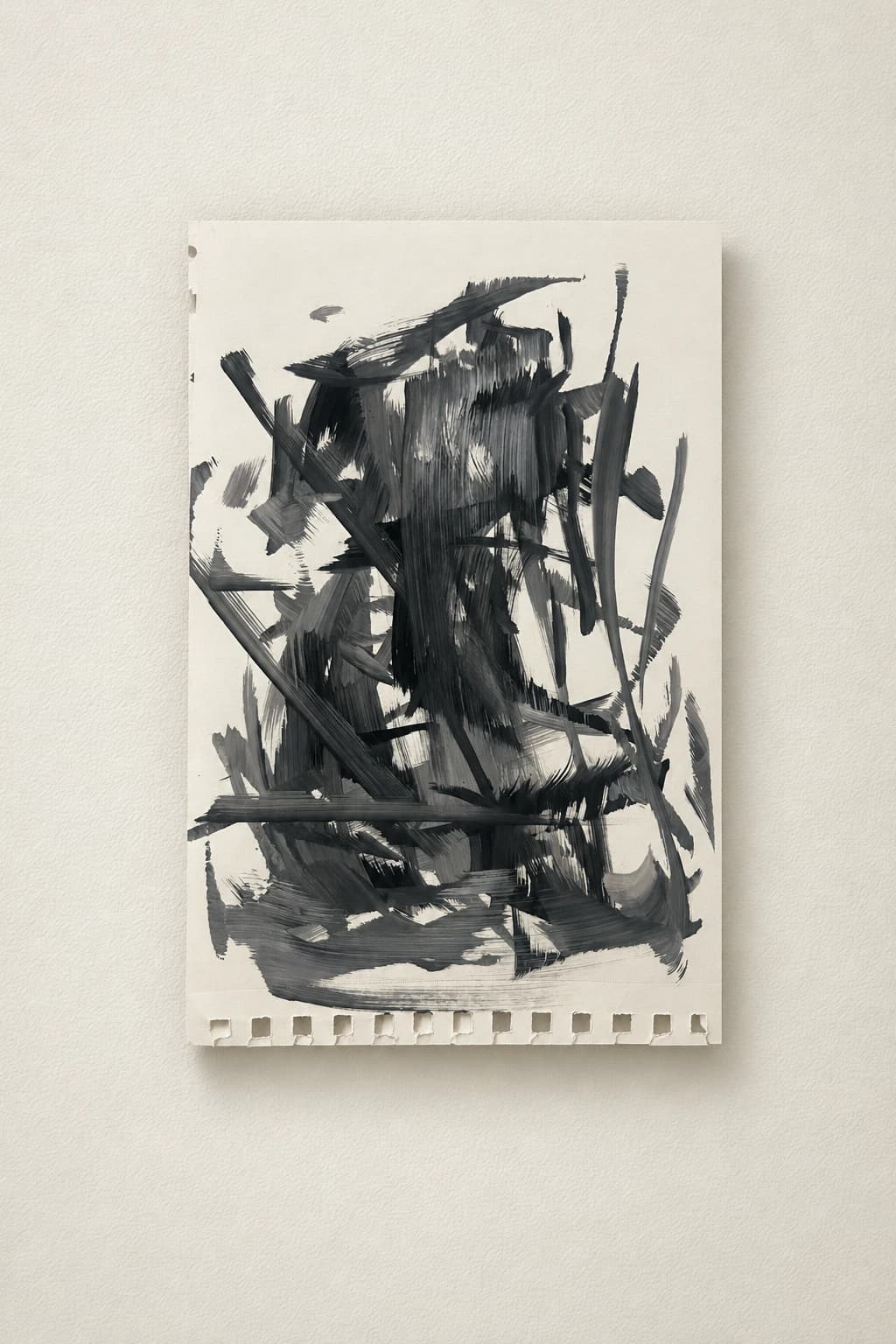 Composition abstraite en gris