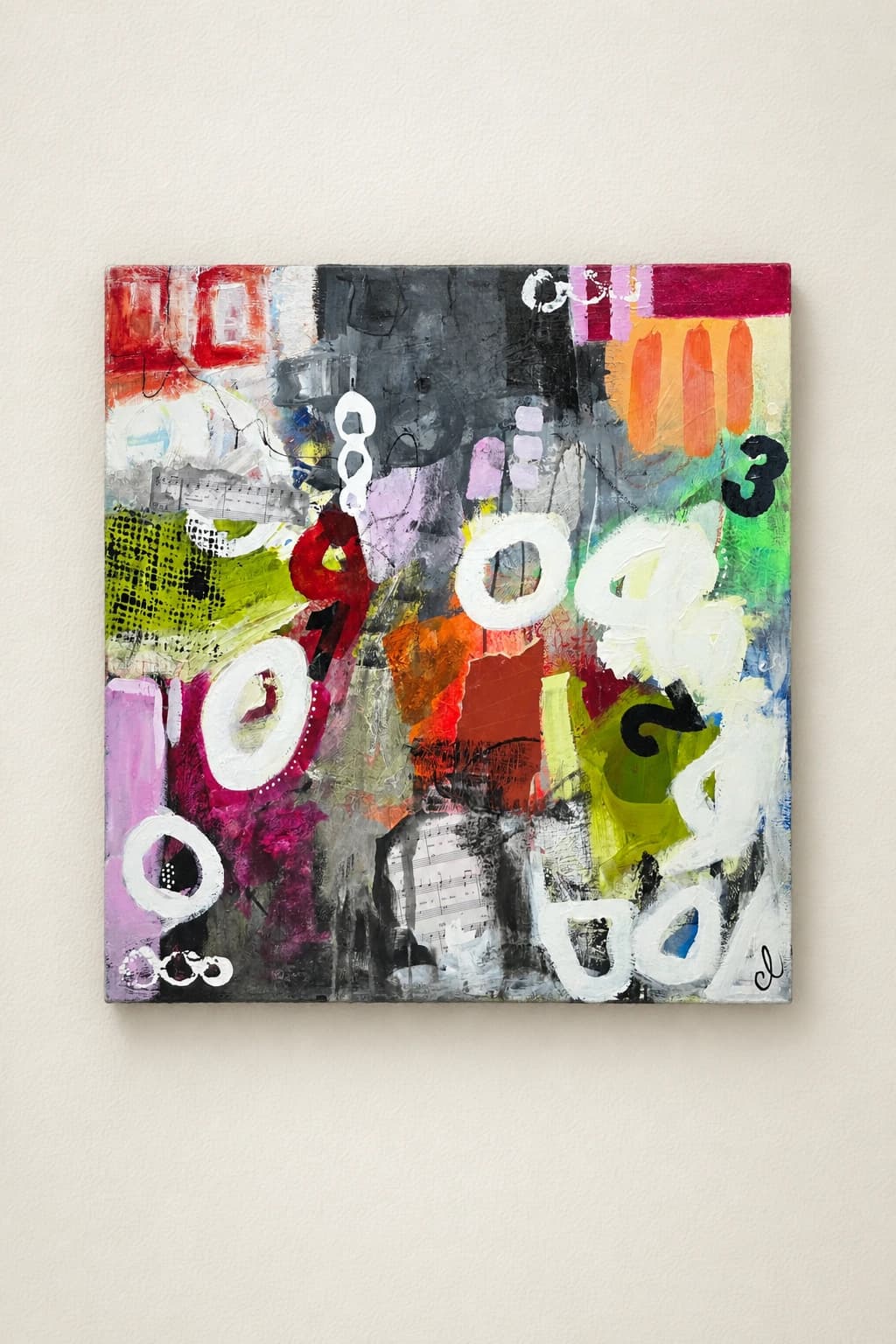 Composition abstraite vibrante