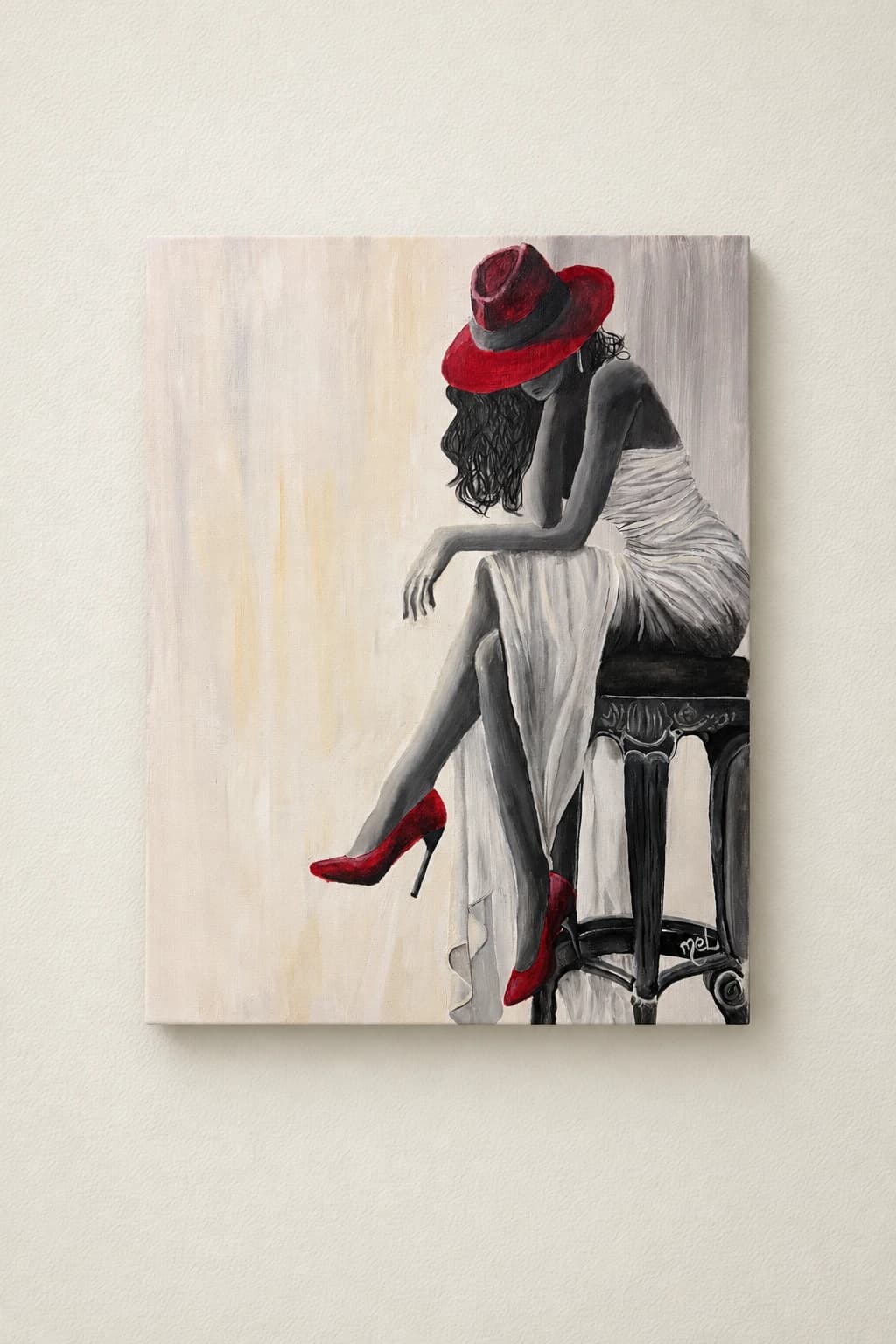 Femme au chapeau rouge