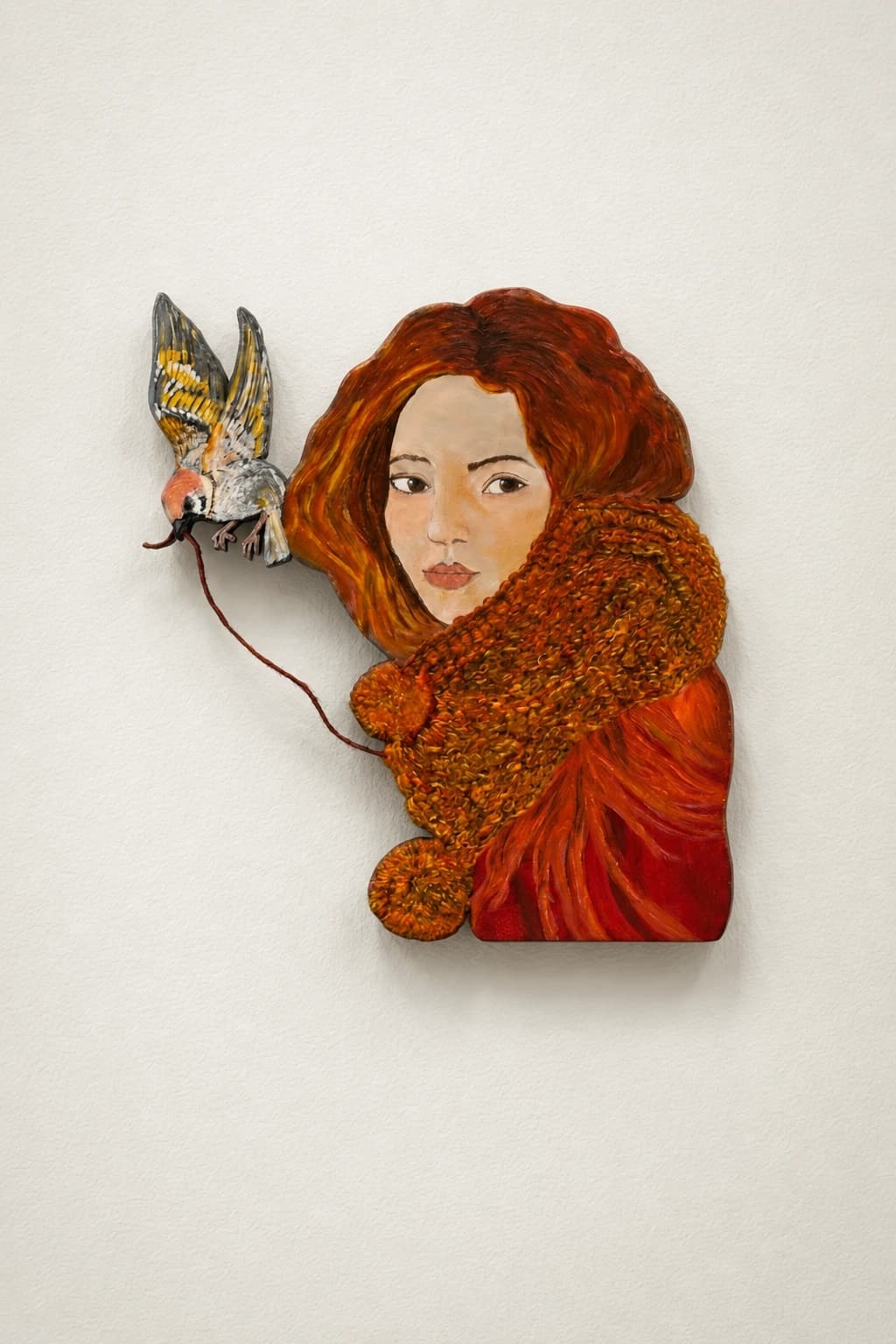 Femme au fil rouge