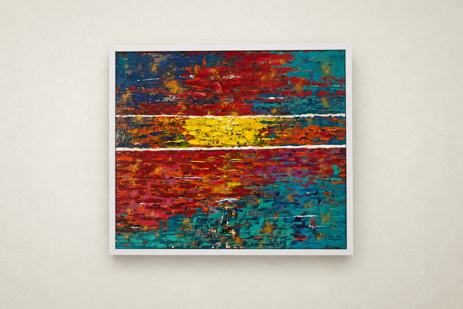 Horizon coloré abstrait