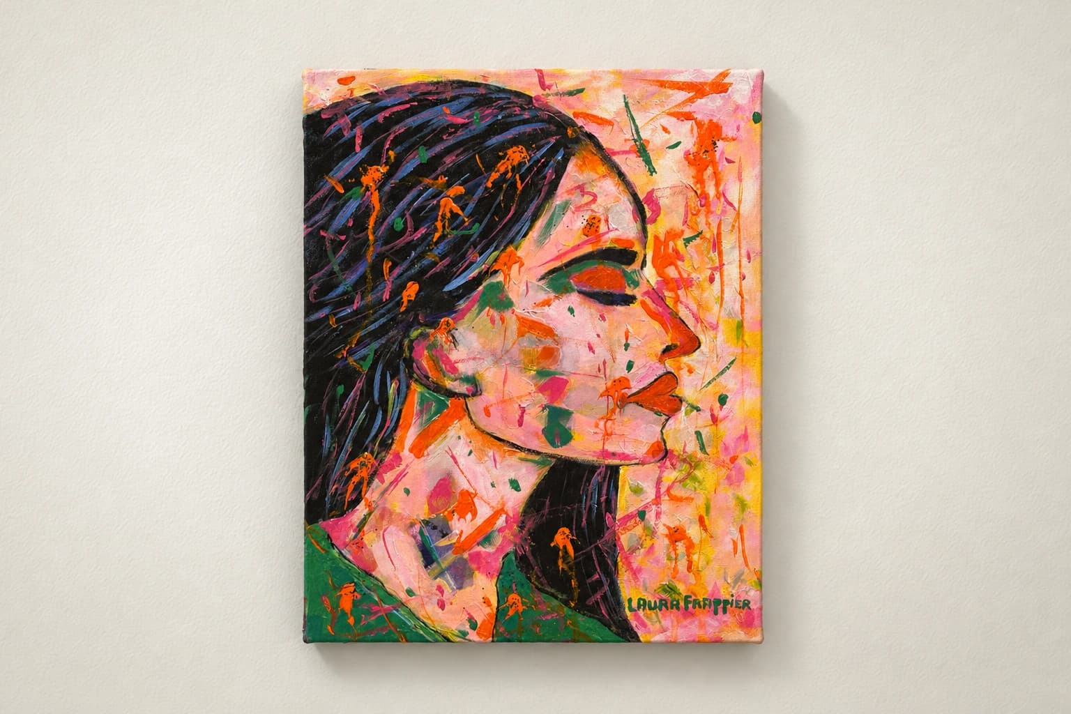 Profil coloré de femme
