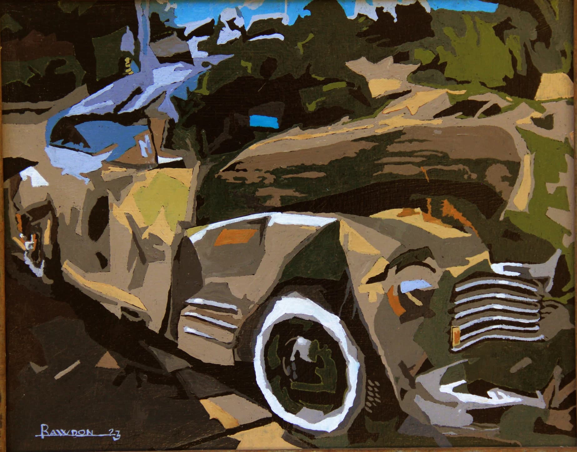 Voiture ancienne stylisée