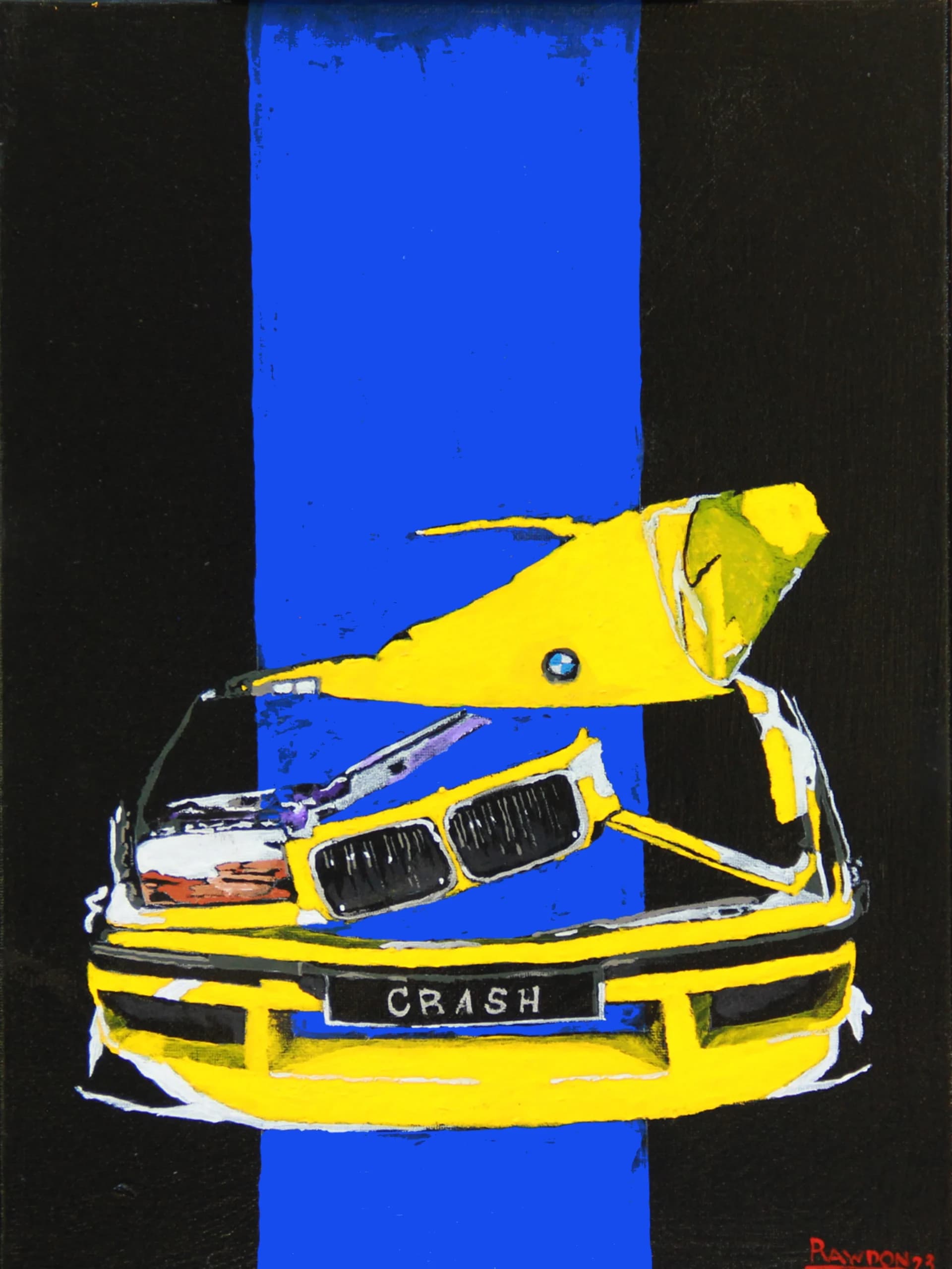 Voiture Jaune en Collision