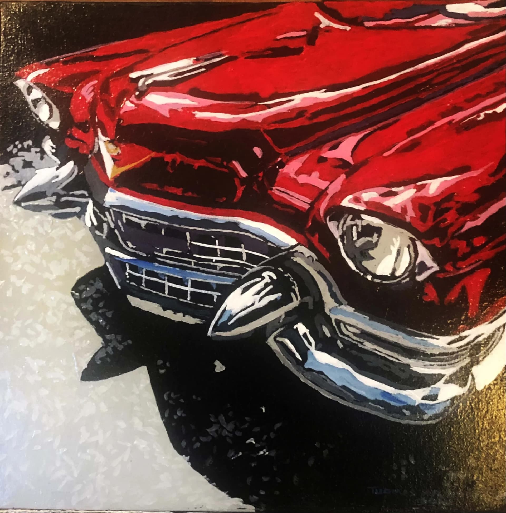 Voiture classique rouge
