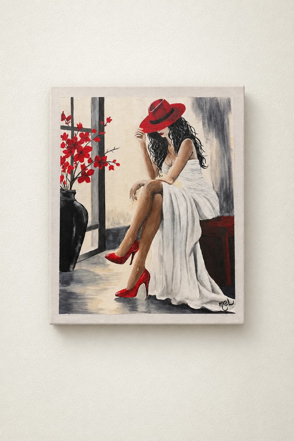 Femme au chapeau rouge