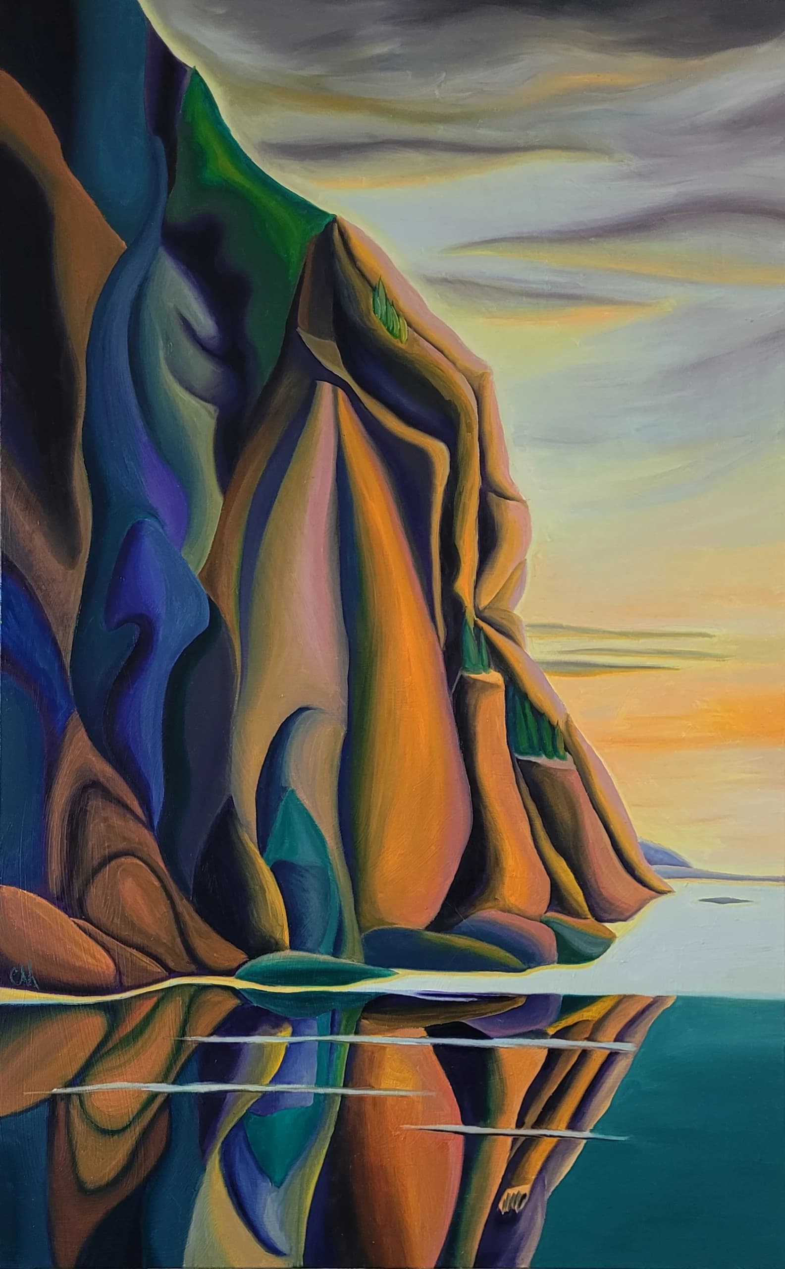 Falaise au reflet