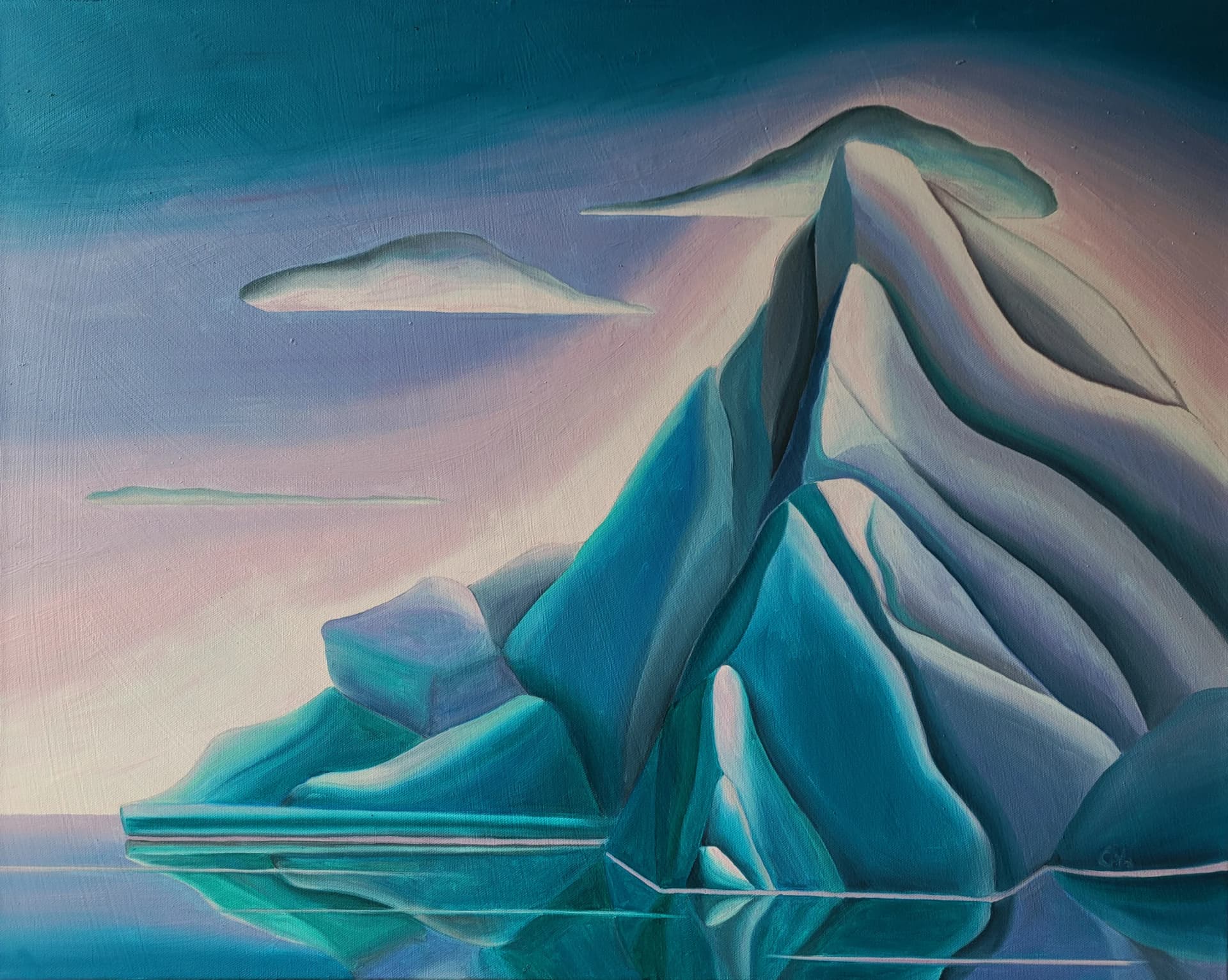 Iceberg aux formes fluides