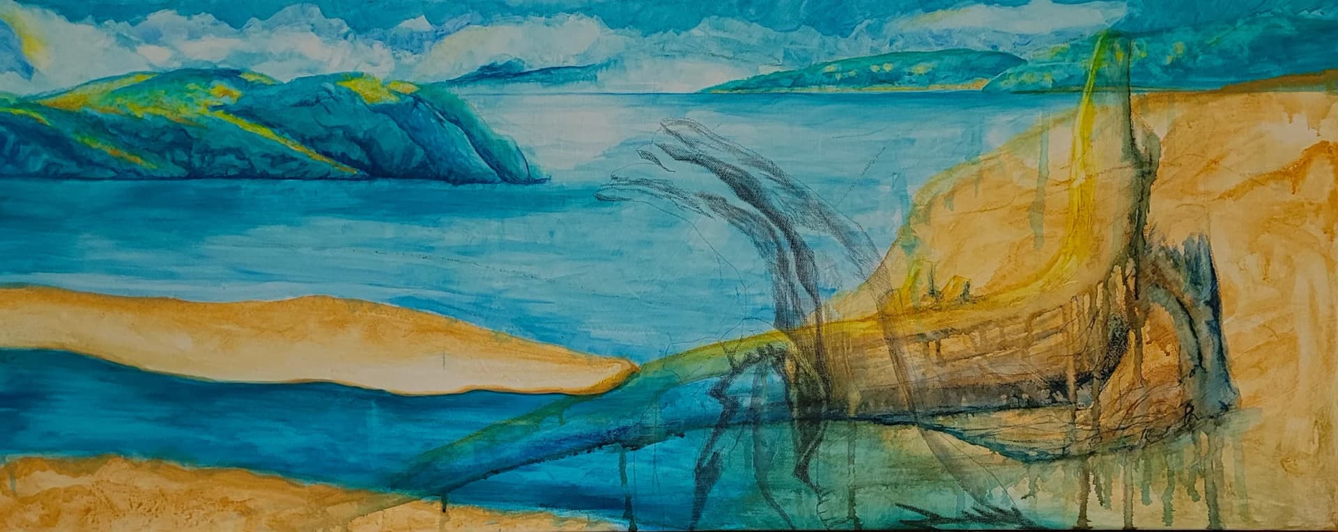 Paysage aquatique minimaliste