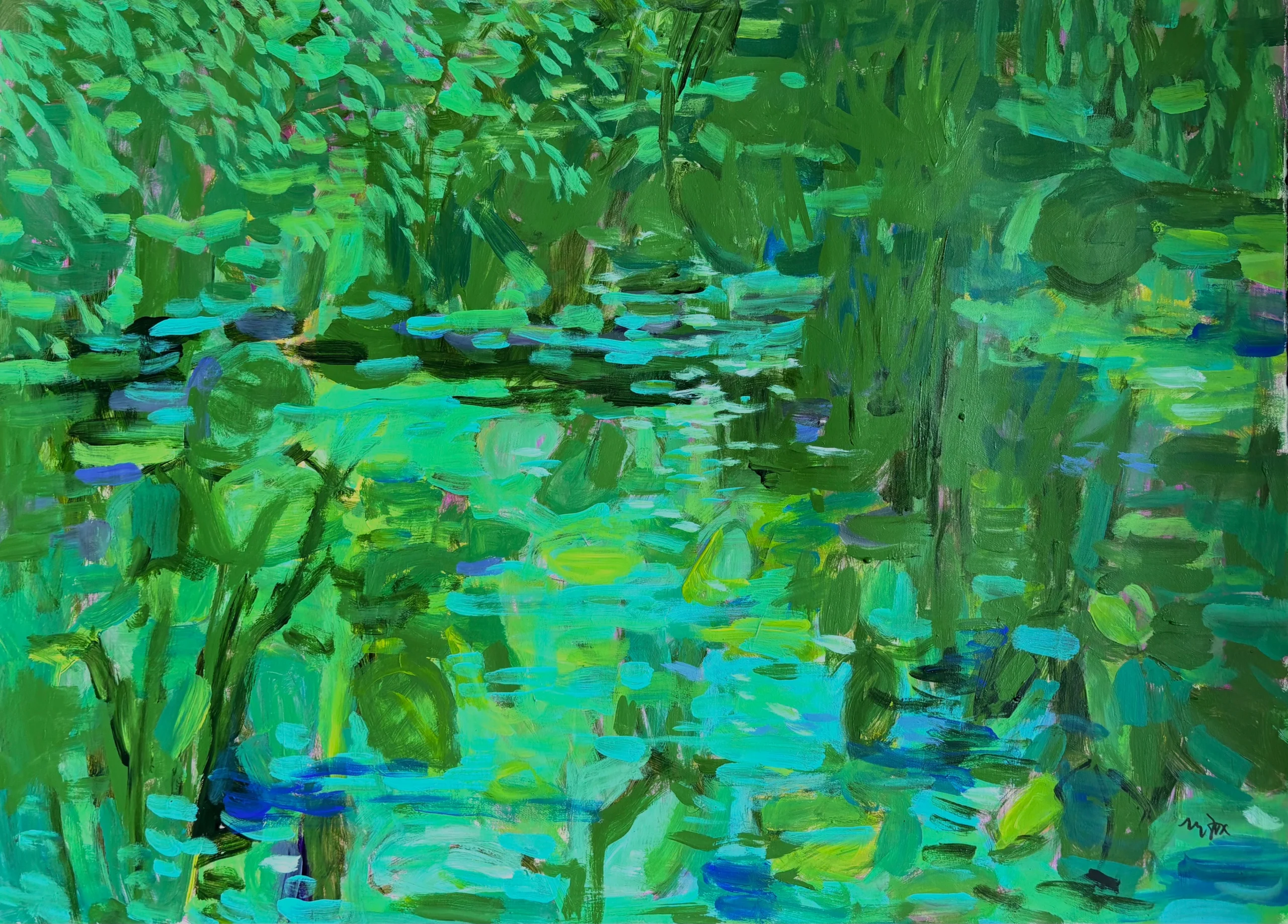 Paysage Vert Abstrait