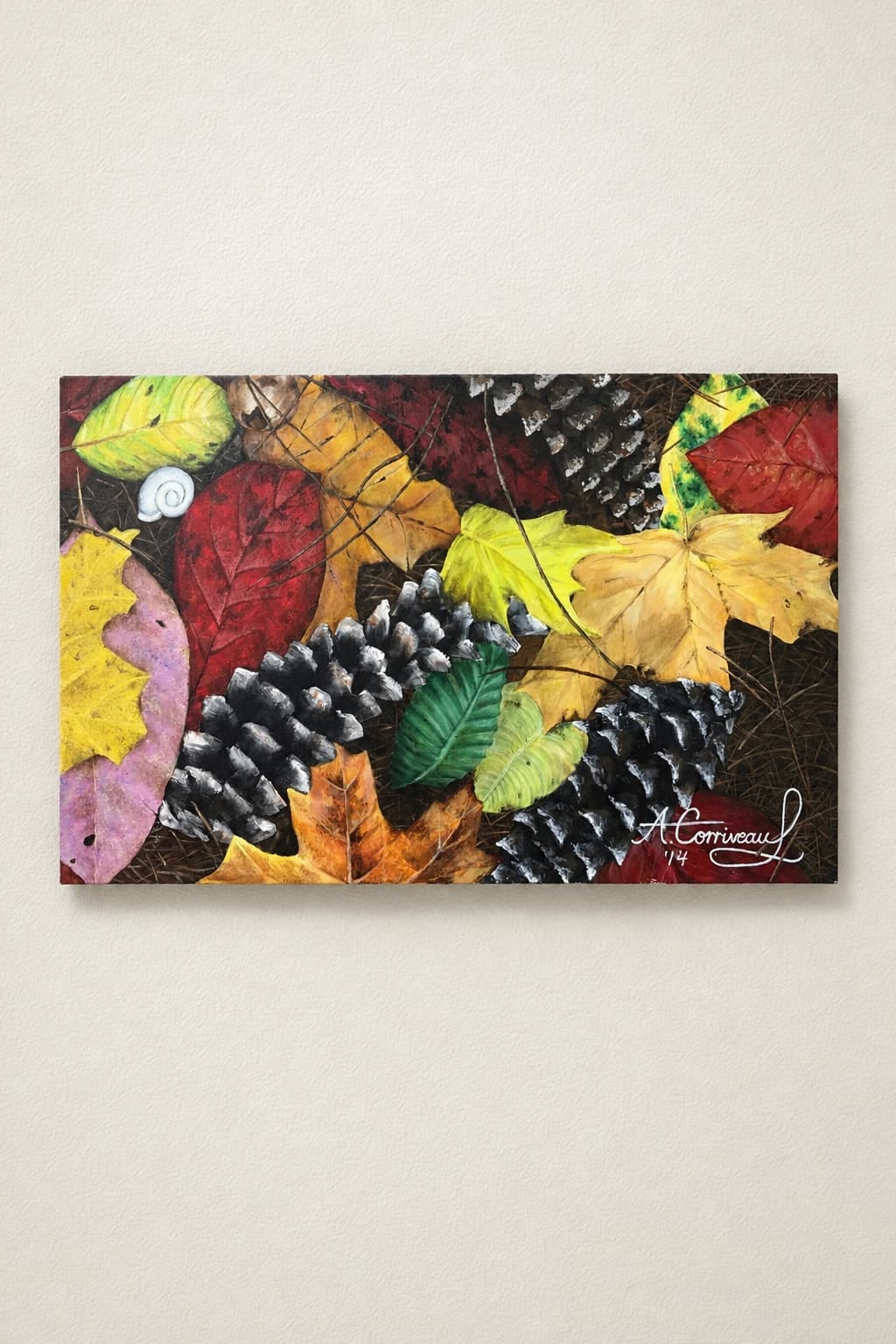 Feuilles d'Automne et Pommes de Pin