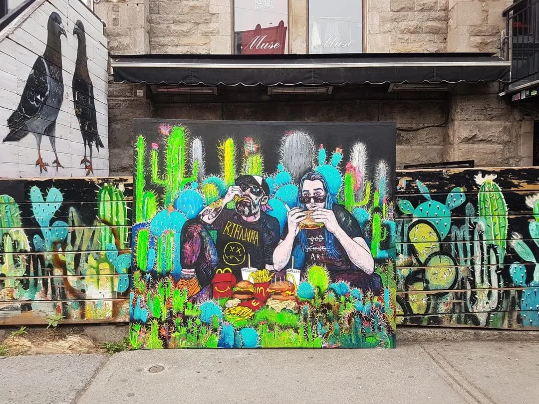 Alley mural - MONK.E