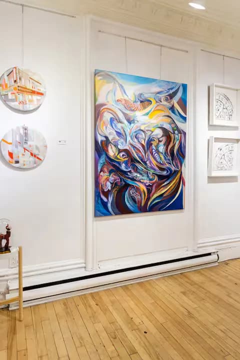 White wall, a single work