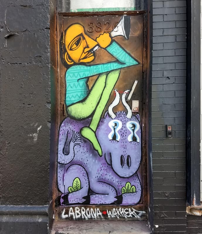 Labrona (top) and Waxhead (bottom) on Plateau door