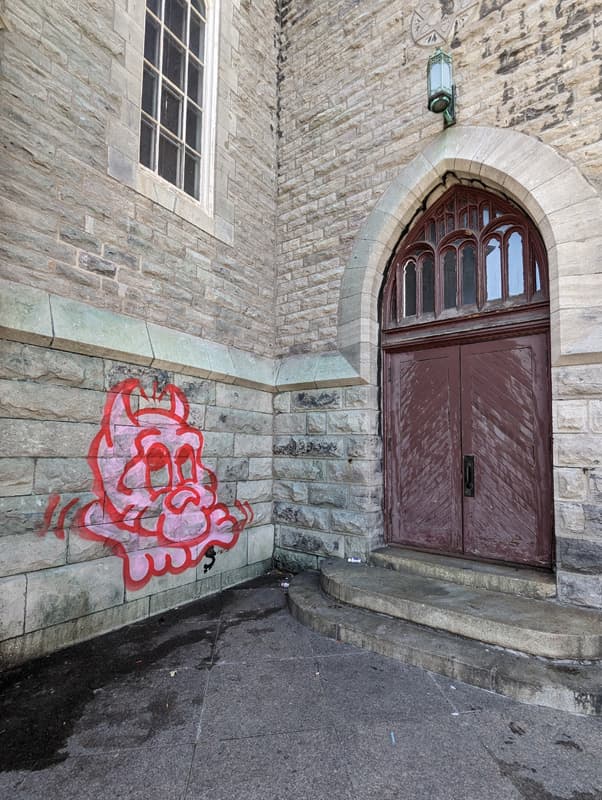 Lost Claws on a disused church