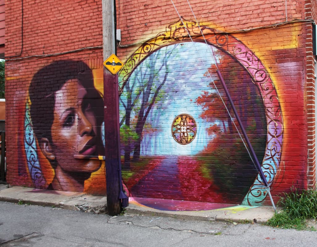 Monk.e mural in Petite-Patrie for the Rosemont-Petite-Patrie borough