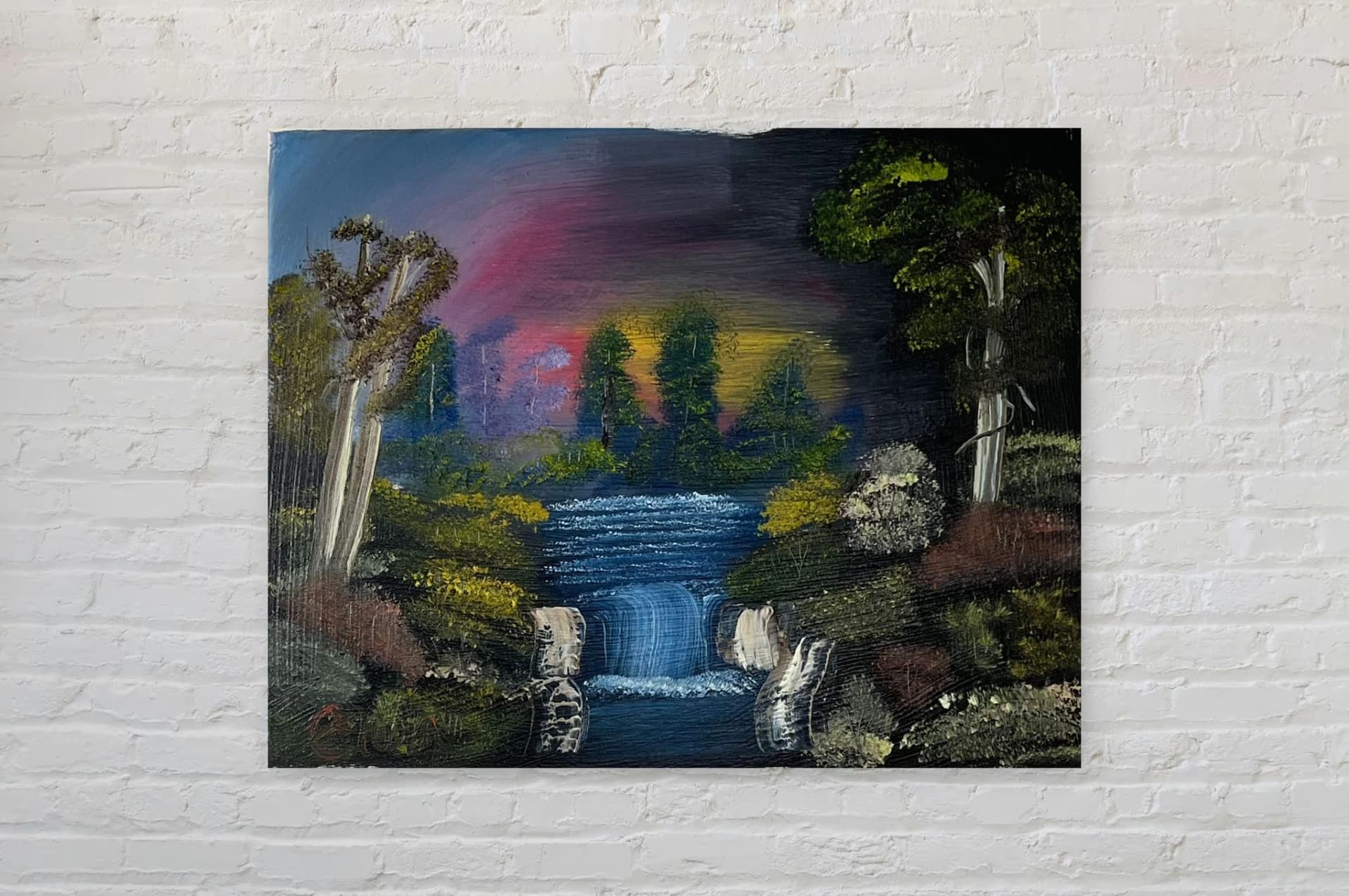 Waterfall and forest