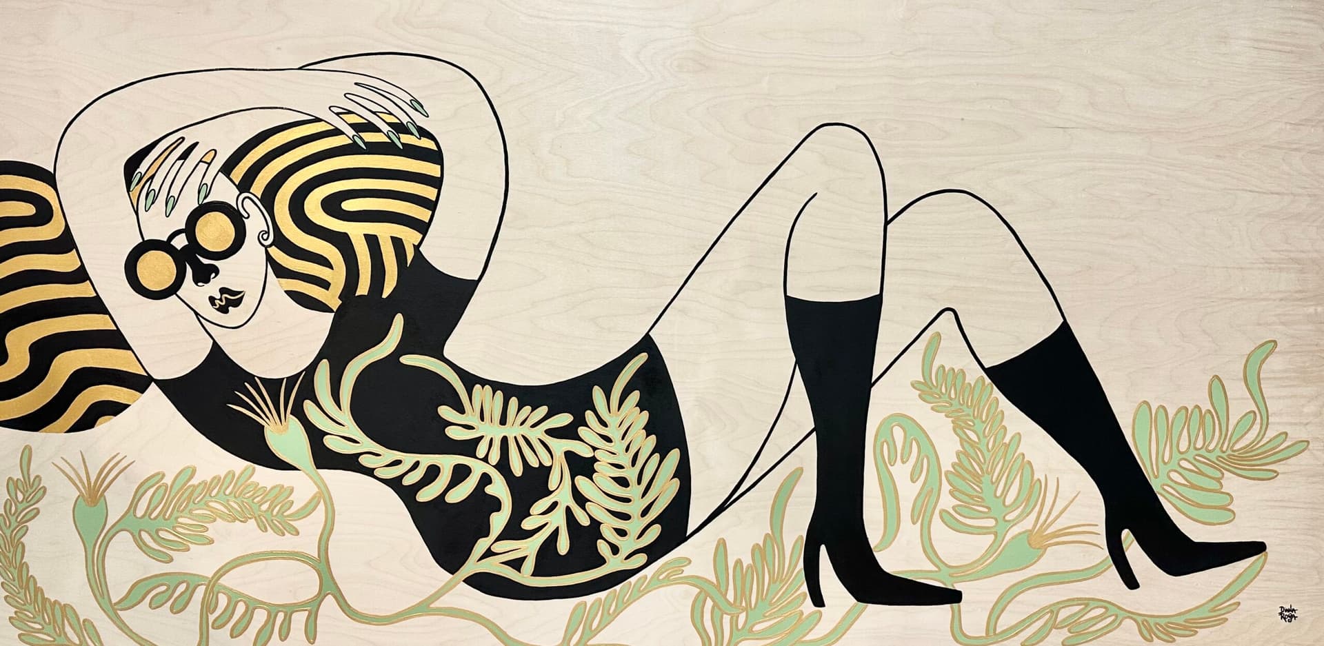 La dame et la vigne