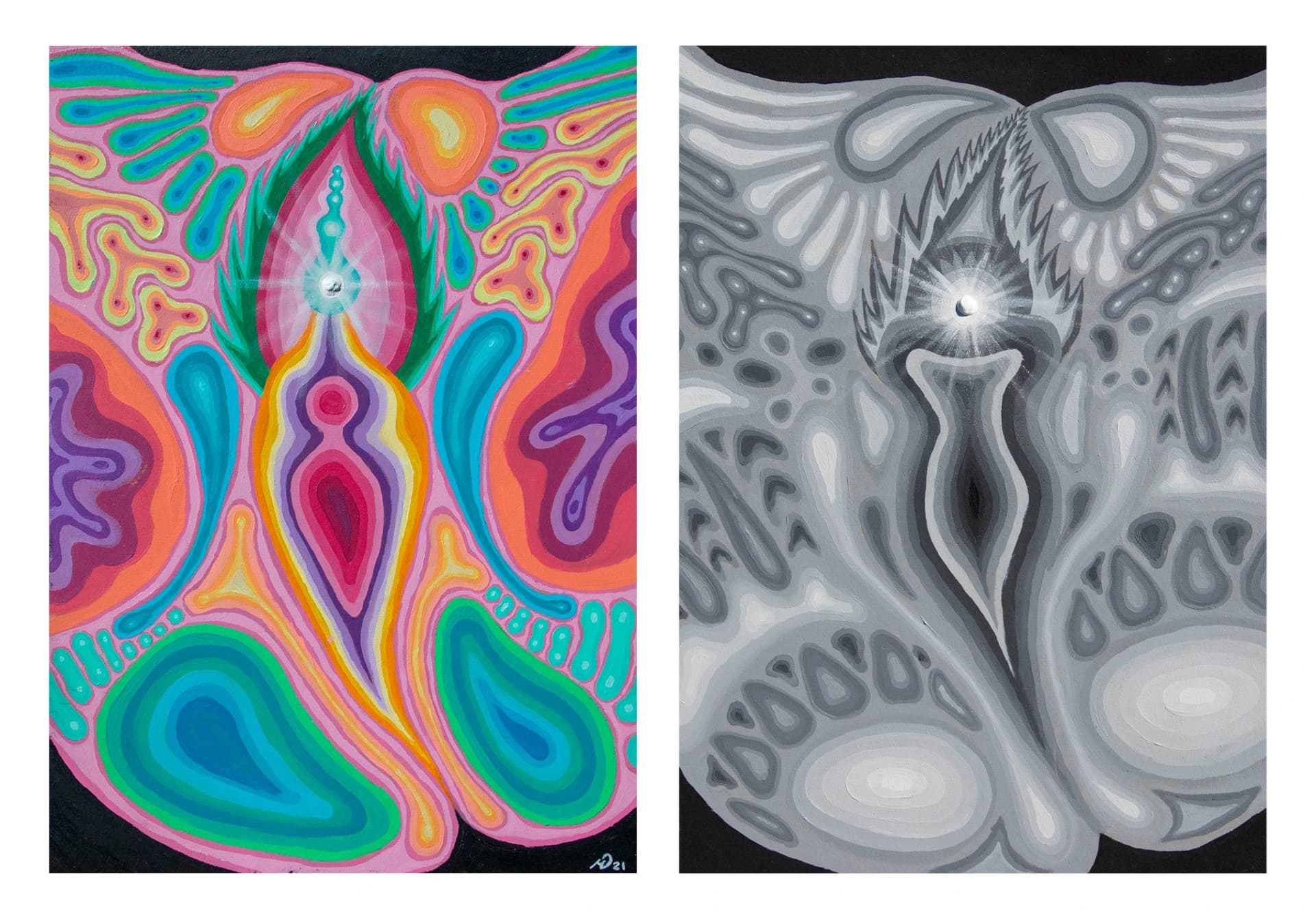 Divine Feminine (diptych)