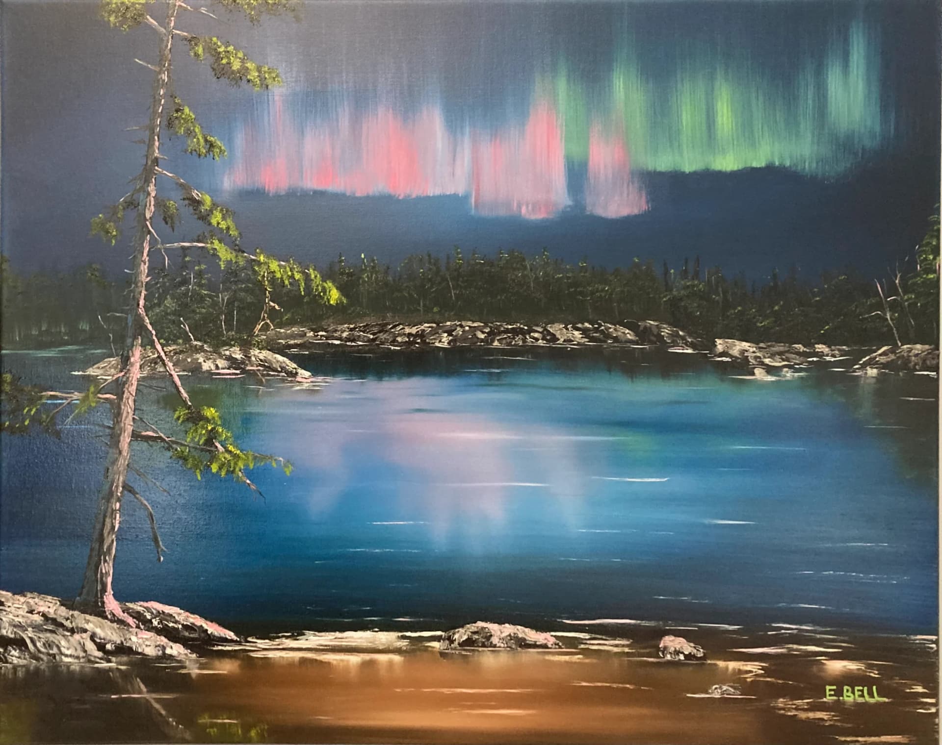 Northern Lights on the Lake