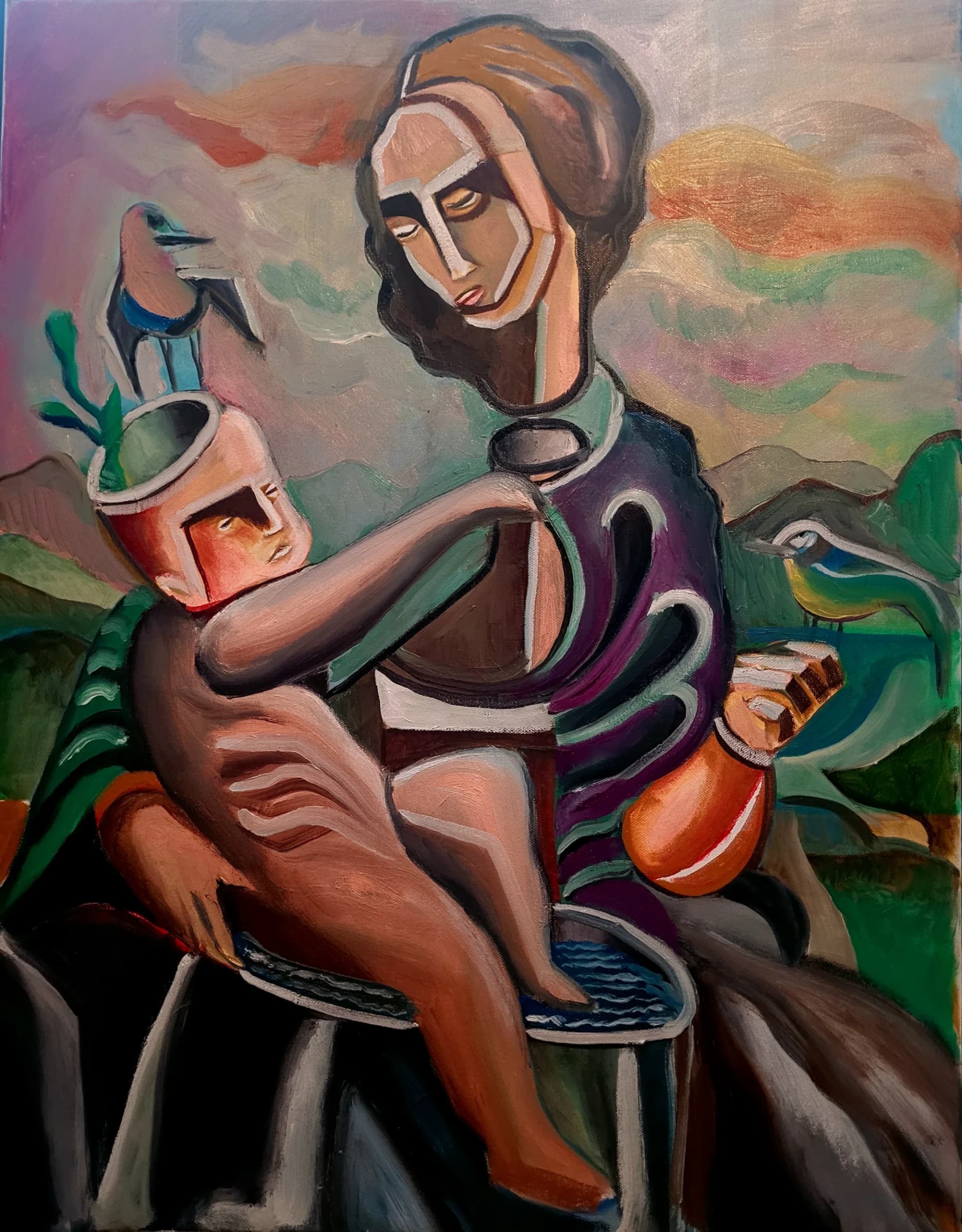 Artist-Femme avec son enfant