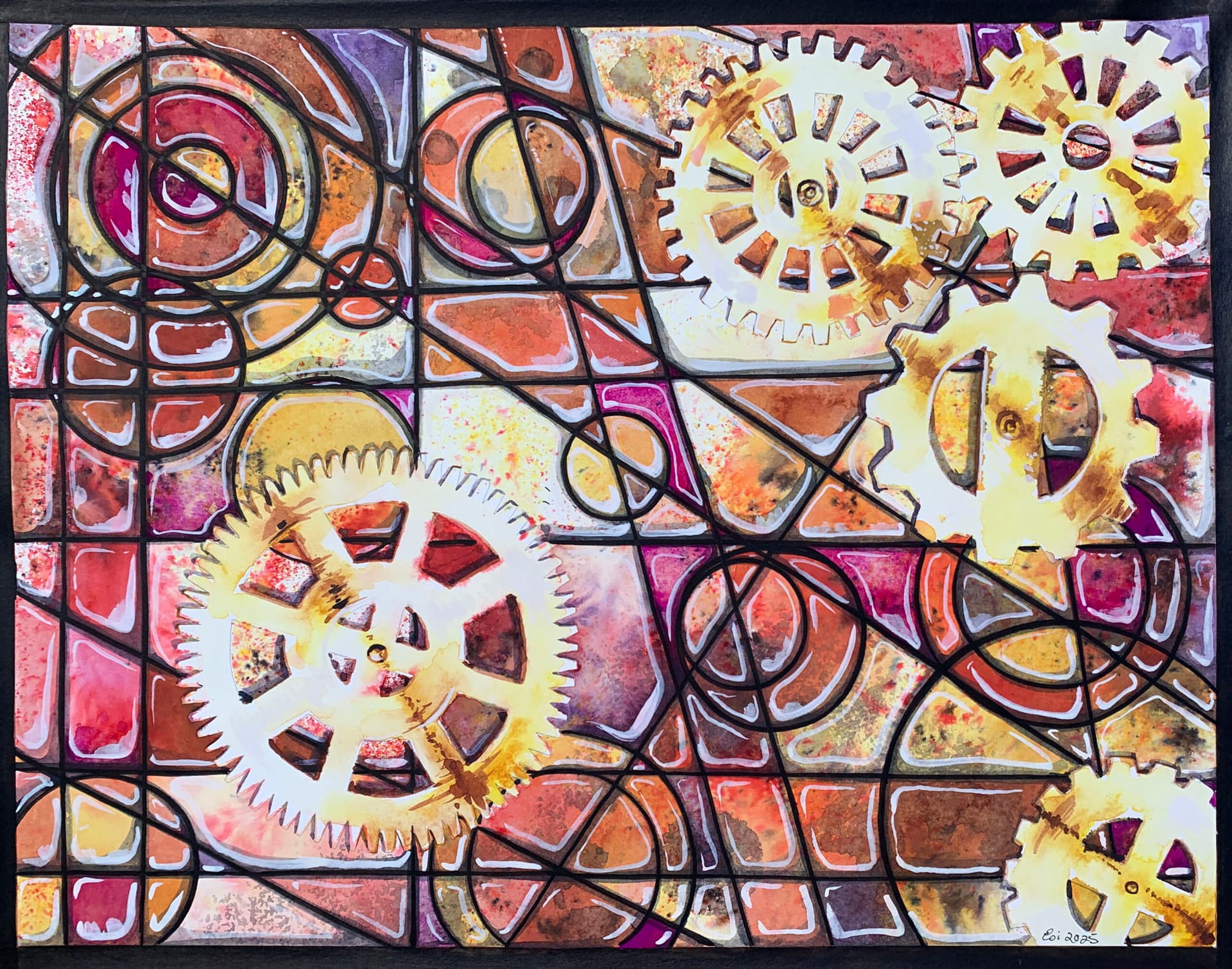cast in glass—red mechanical 2