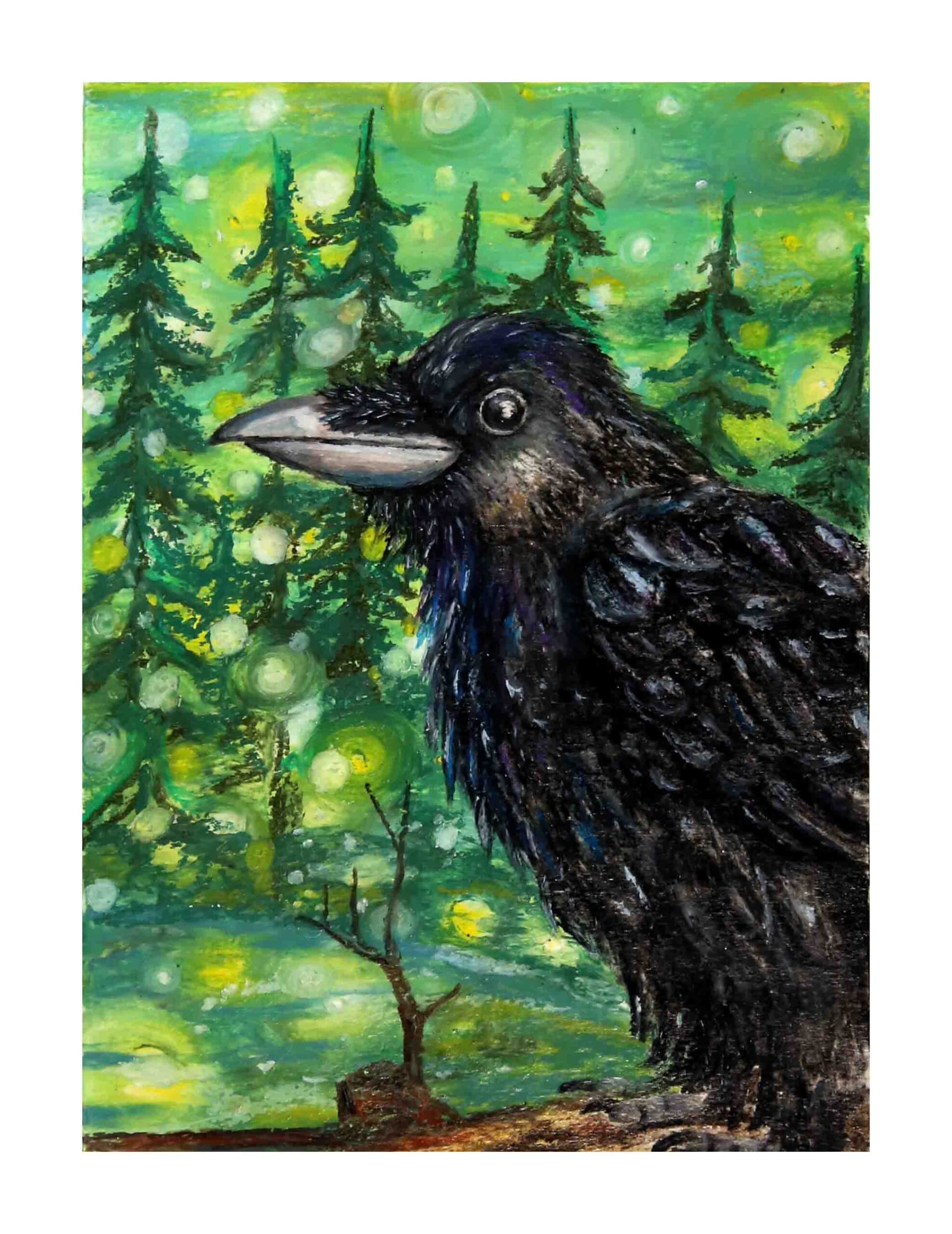 Artist-Un corbeau en hiver