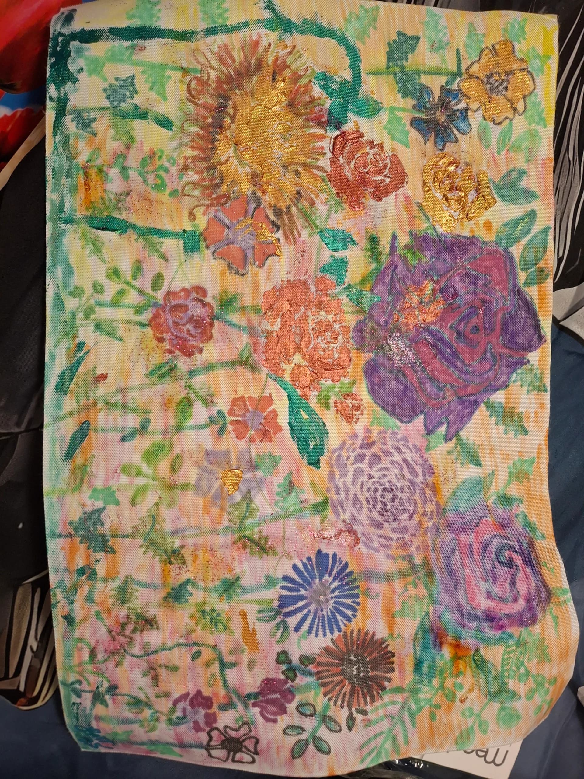Artist-Cloth floral design