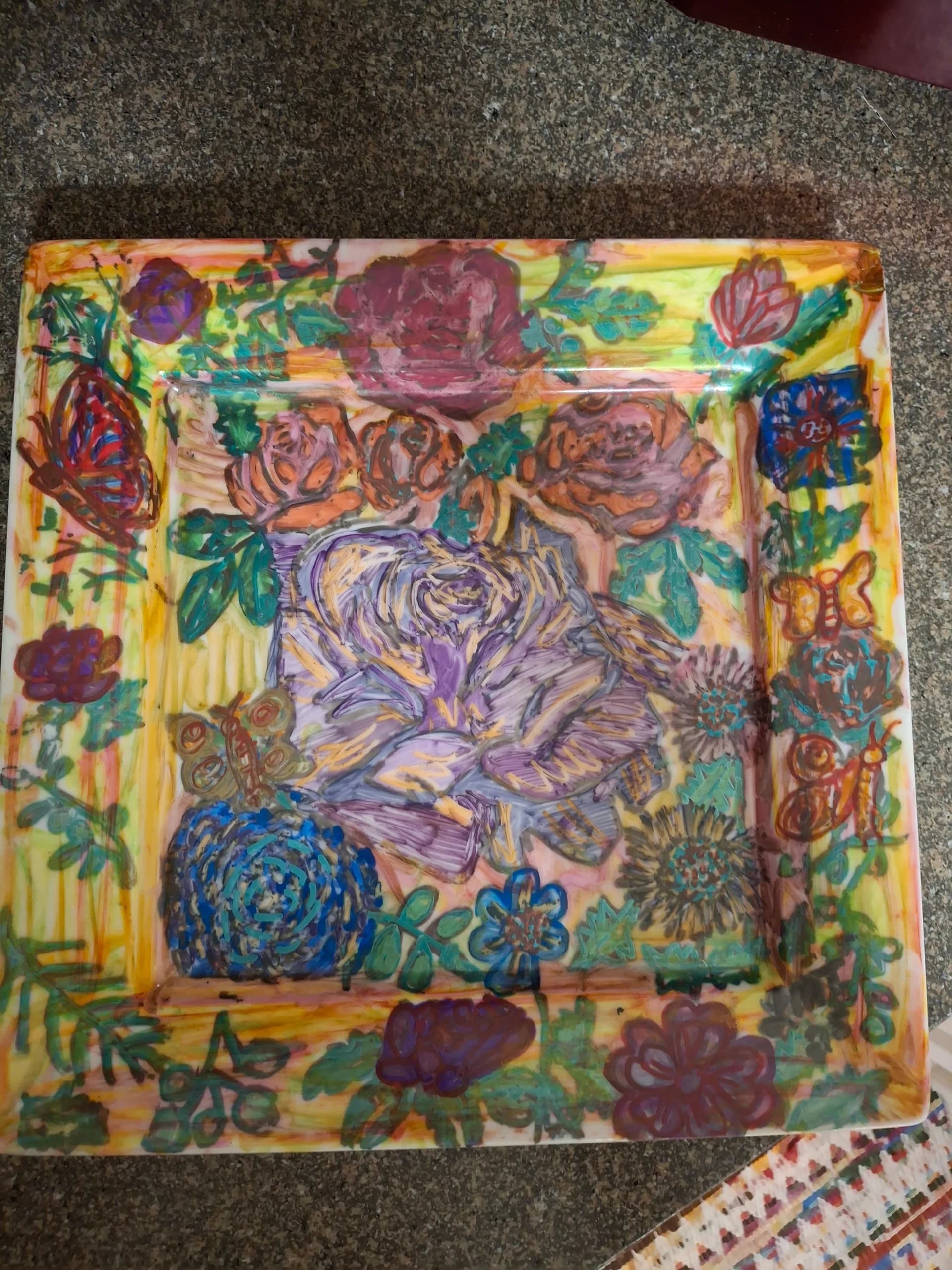 Artist-Floral Dinner plate decor